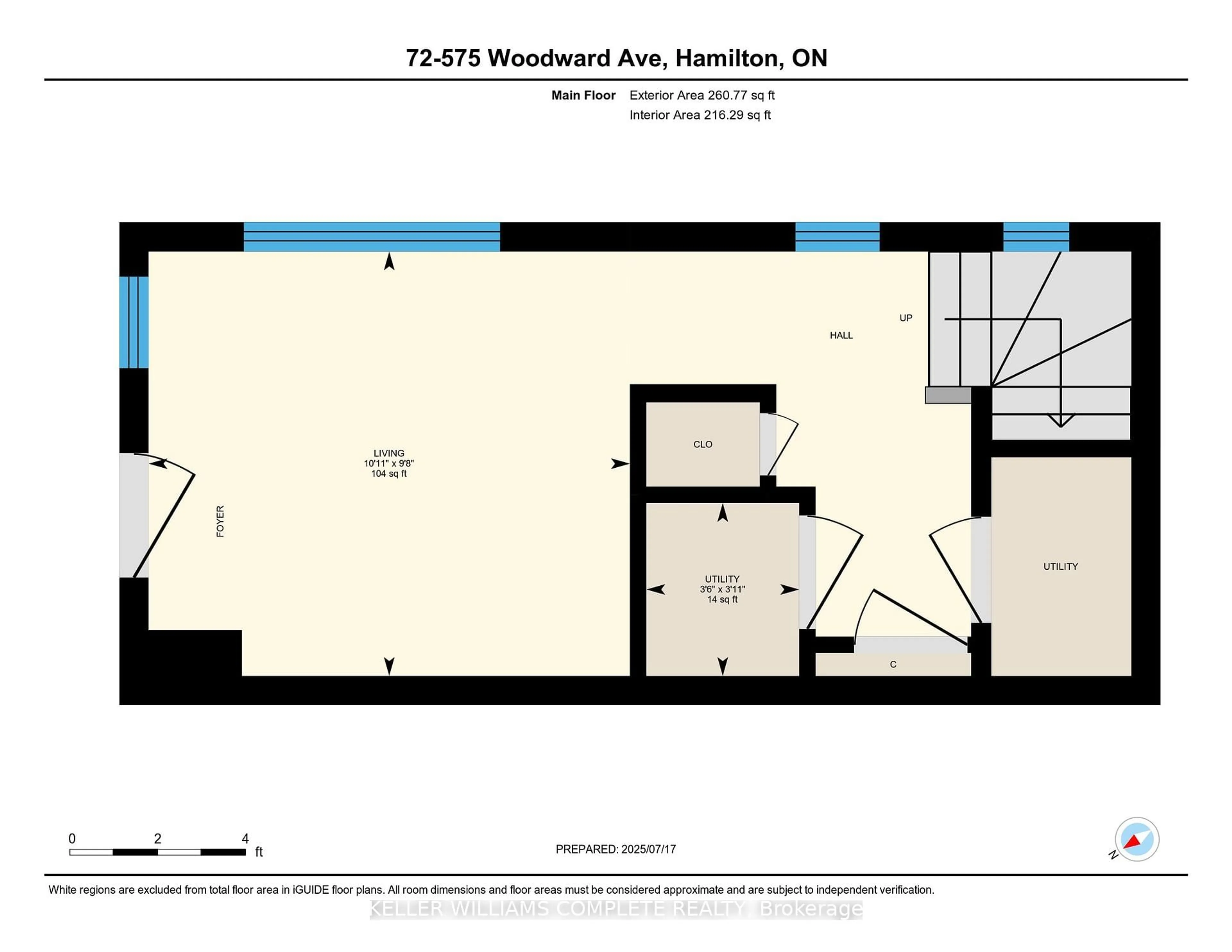 Floor plan for 575 Woodward Ave #72, Hamilton Ontario L8H 0B3