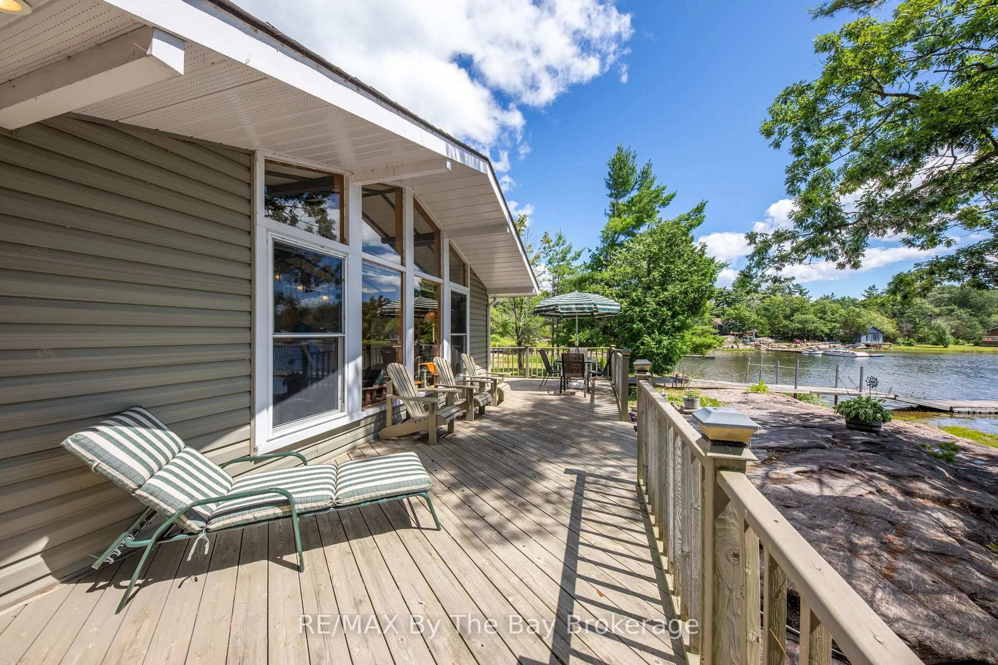 Patio, water/lake/river/ocean view for 3980 Is 390 Georgian Bay, Georgian Bay Ontario P0E 1E0
