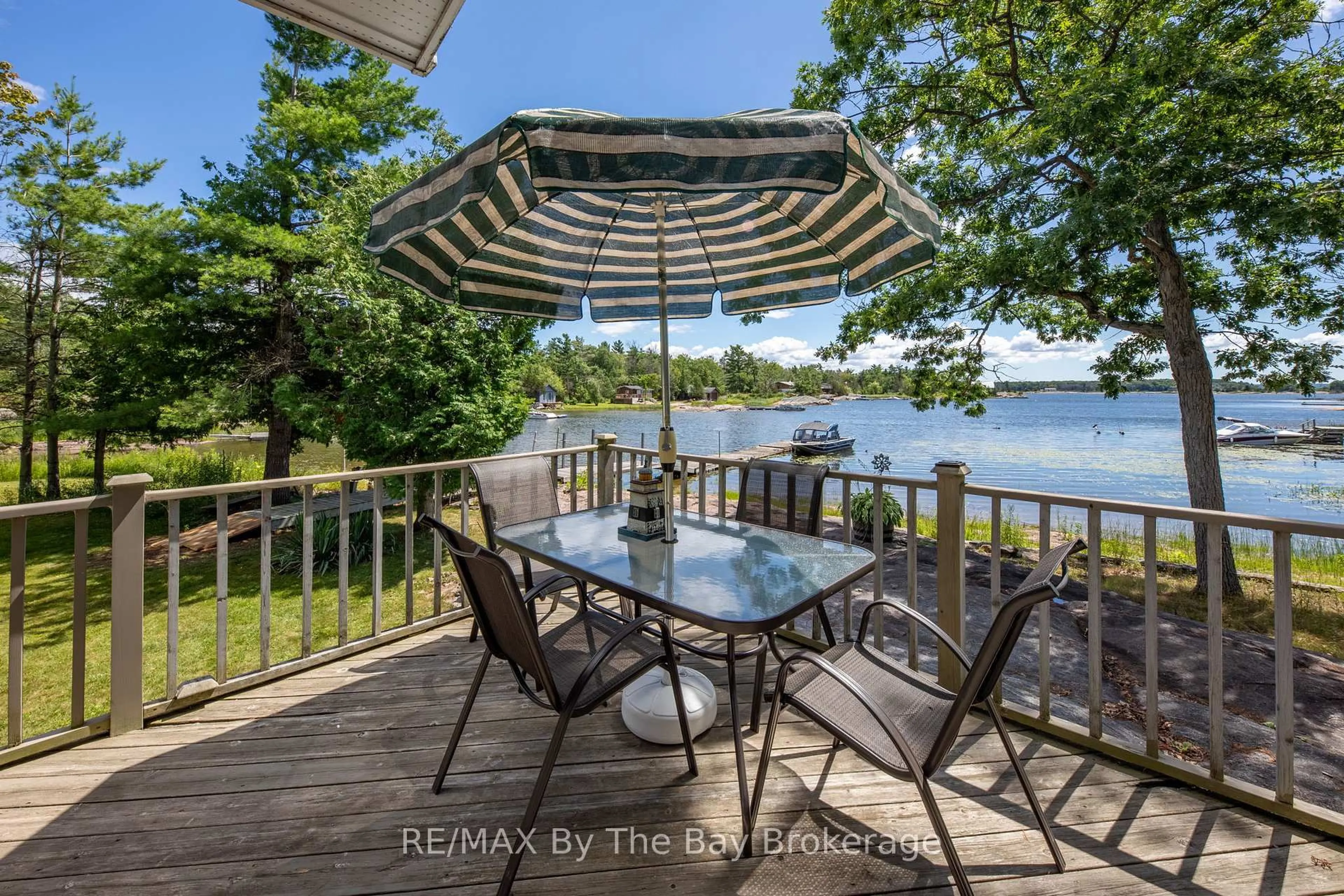 Patio, water/lake/river/ocean view for 3980 Is 390 Georgian Bay, Georgian Bay Ontario P0E 1E0
