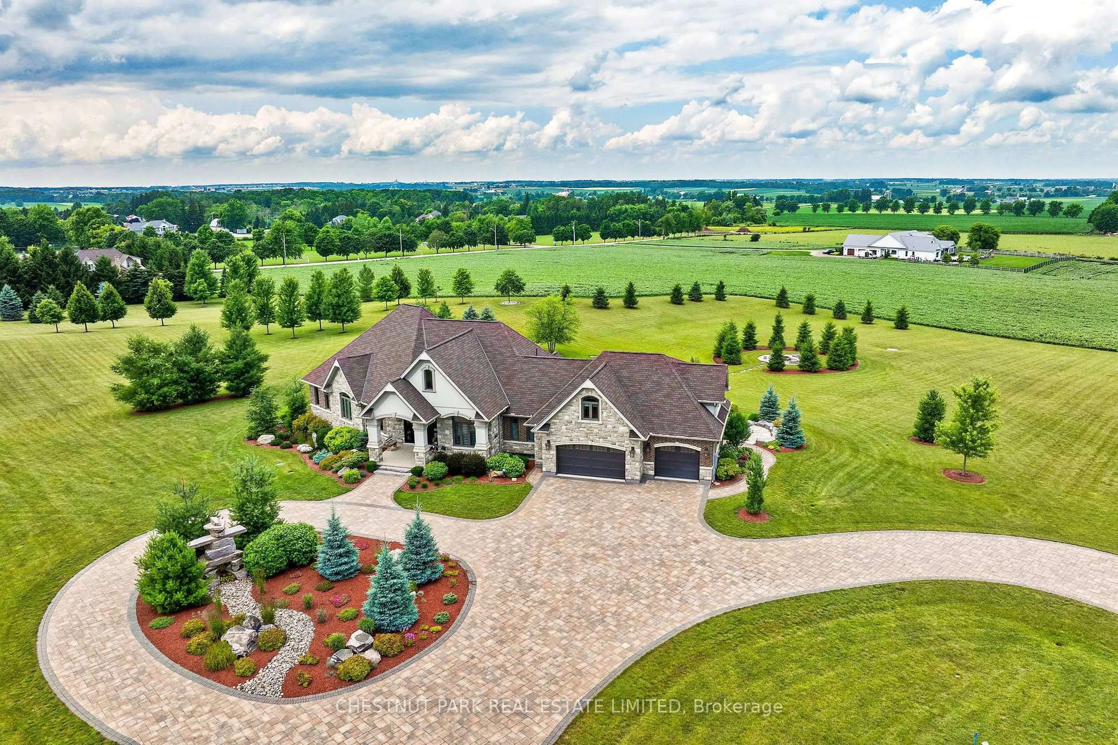 A pic from outside/outdoor area/front of a property/back of a property/a pic from drone, water/lake/river/ocean view for 46 Anita Dr, Wellesley Ontario N0B 2M0