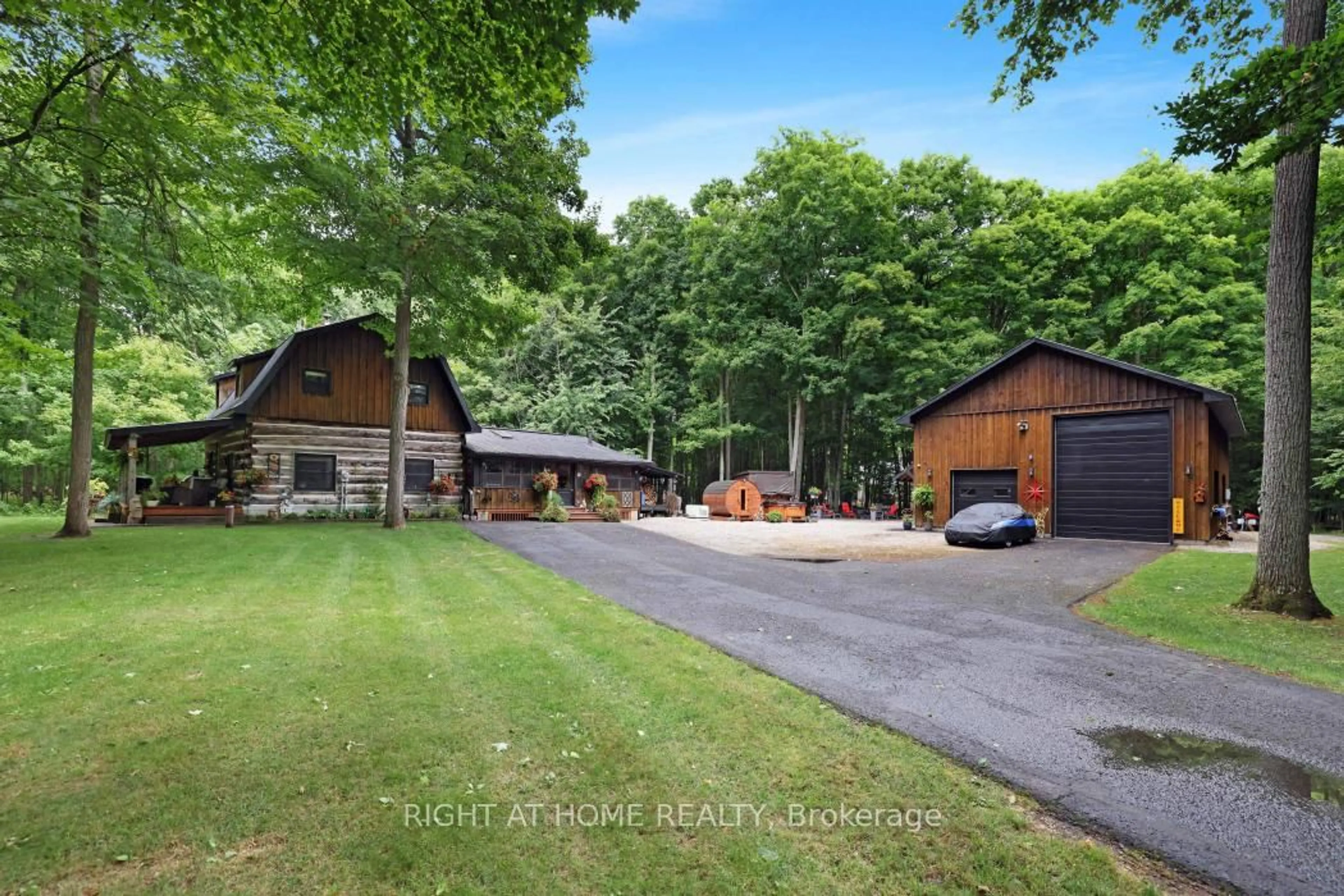A pic from outside/outdoor area/front of a property/back of a property/a pic from drone, forest/trees view for 120 Burgess Dr, Perth Ontario K7H 3C5