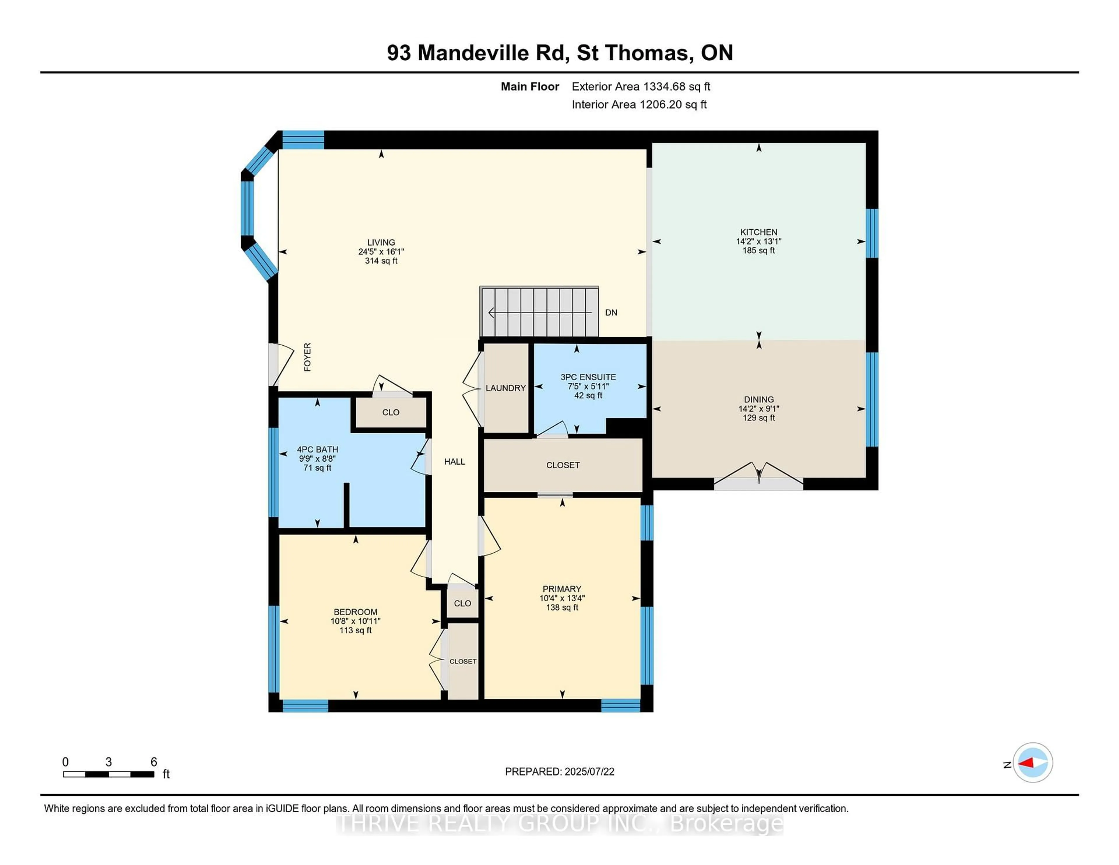 Floor plan for 93 Mandeville Rd, St. Thomas Ontario N5R 4H9