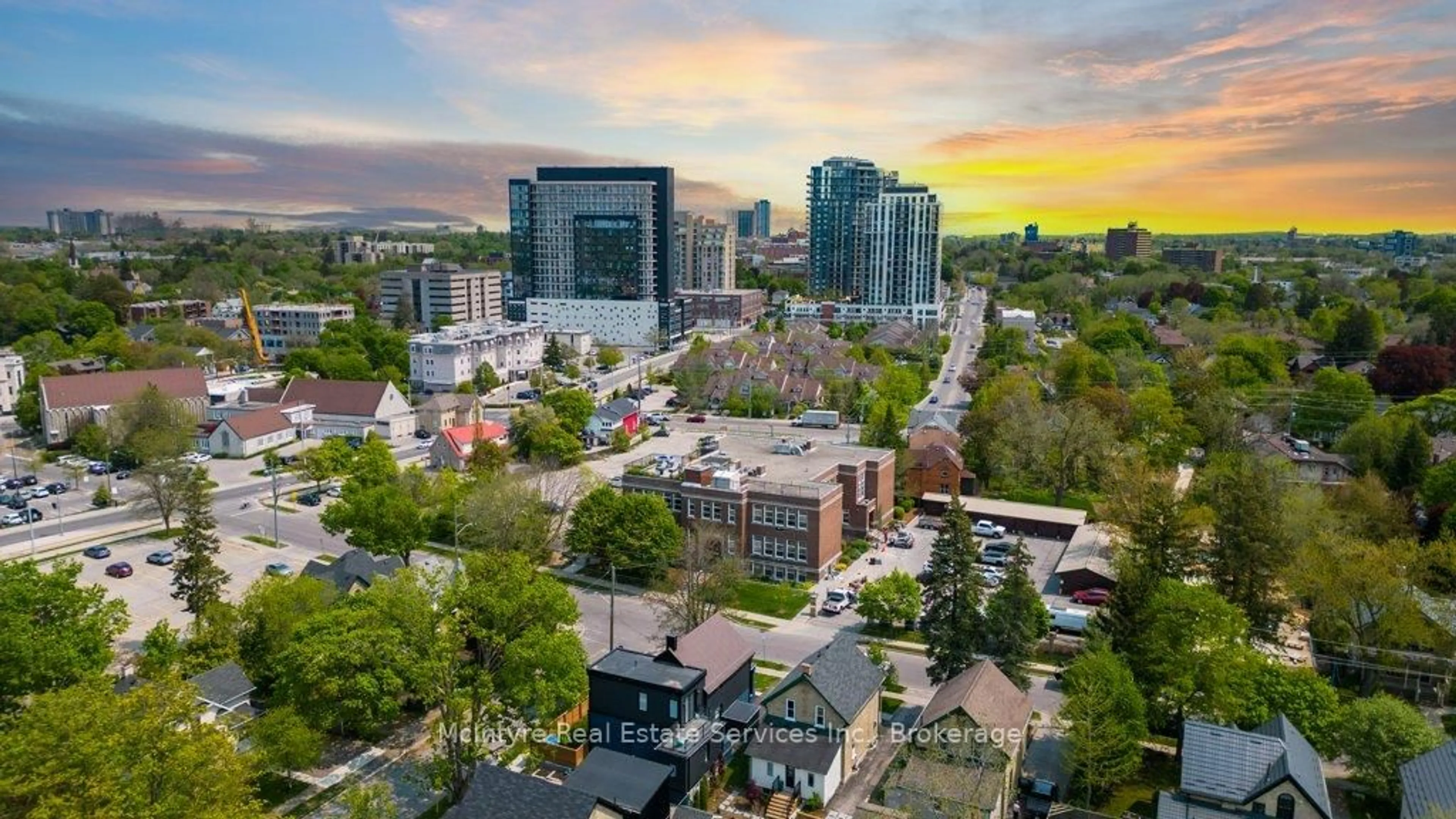 A pic from outside/outdoor area/front of a property/back of a property/a pic from drone, city buildings view from balcony for 5 Father David Bauer Dr #105, Waterloo Ontario N2L 6M2