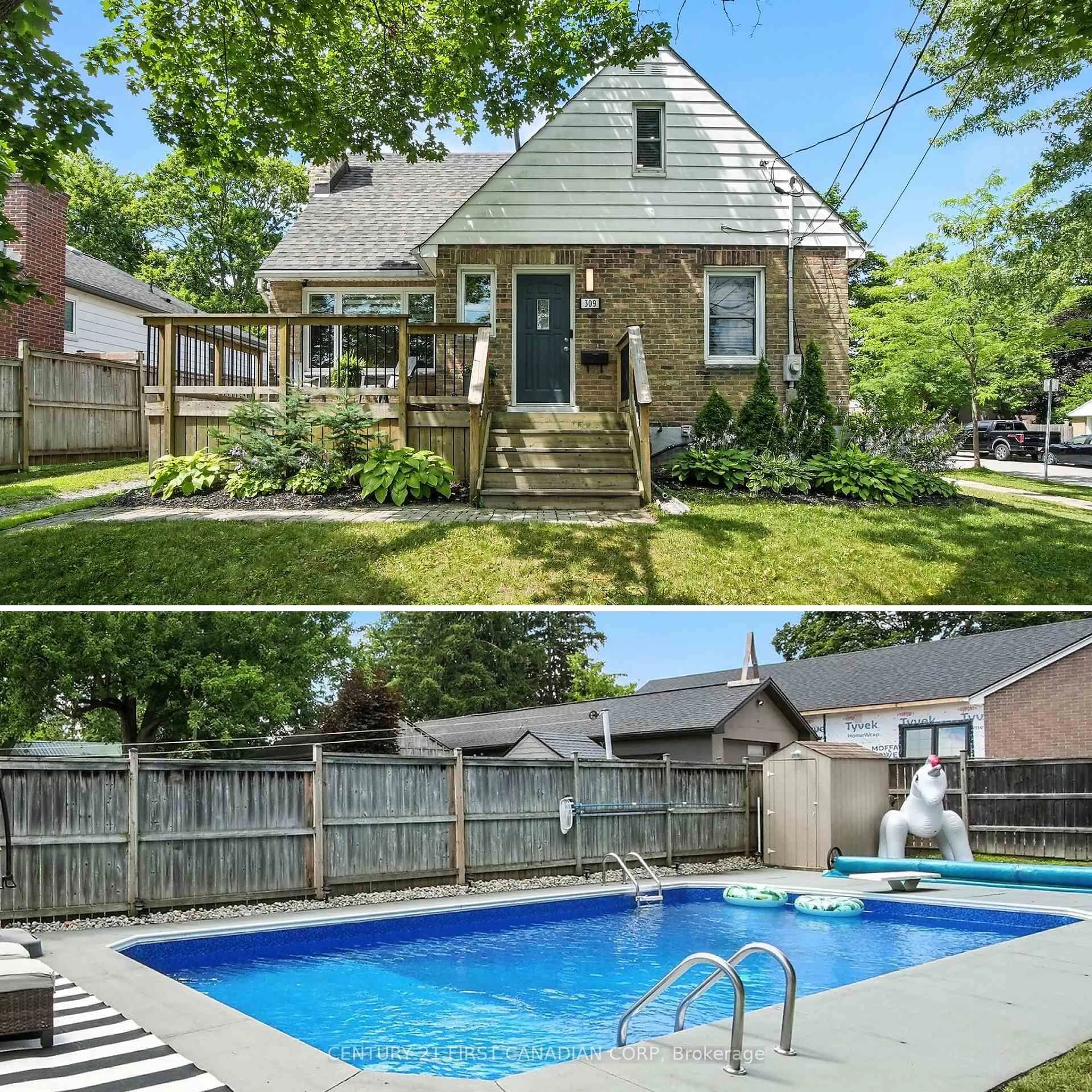 A pic from outside/outdoor area/front of a property/back of a property/a pic from drone, street for 309 Fairview Ave, London South Ontario N6C 4V1