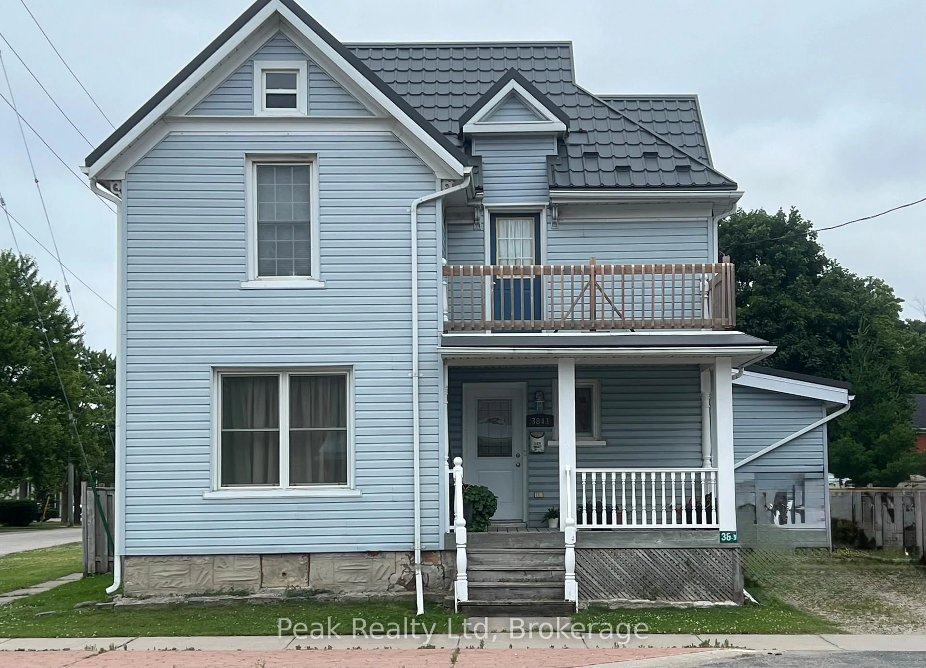 Home with vinyl exterior material, street for 3843 Manser Rd, Wellesley Ontario N0B 2A0