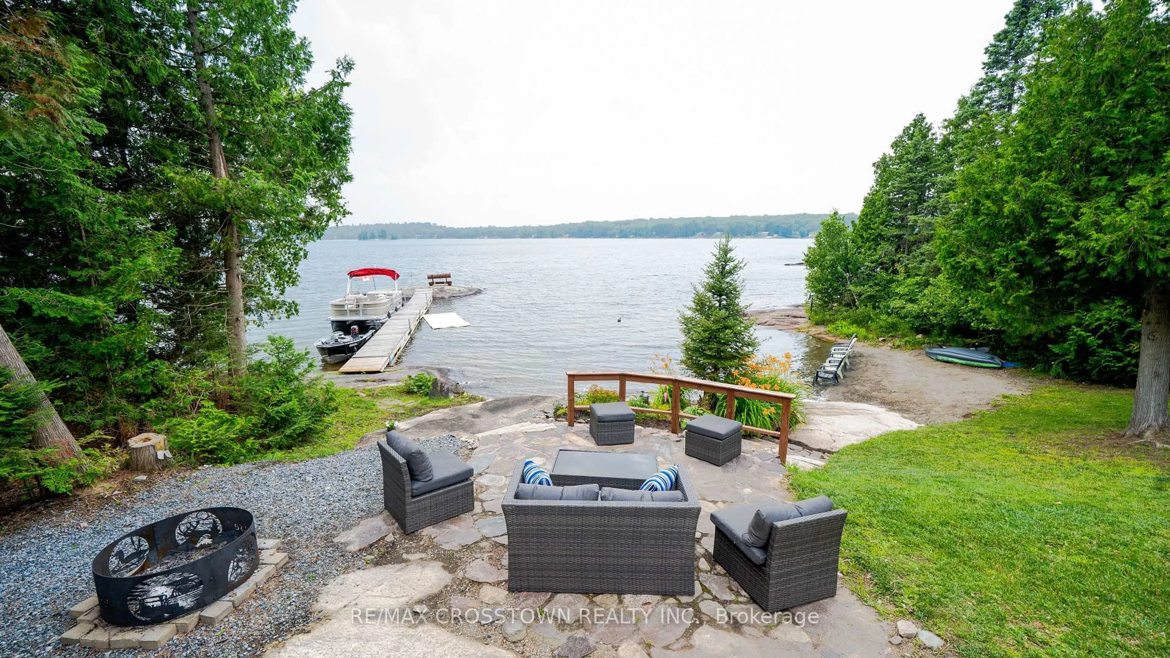 Patio, water/lake/river/ocean view for 1111 Lac Clair Rd, West Nipissing Ontario P0H 1M0