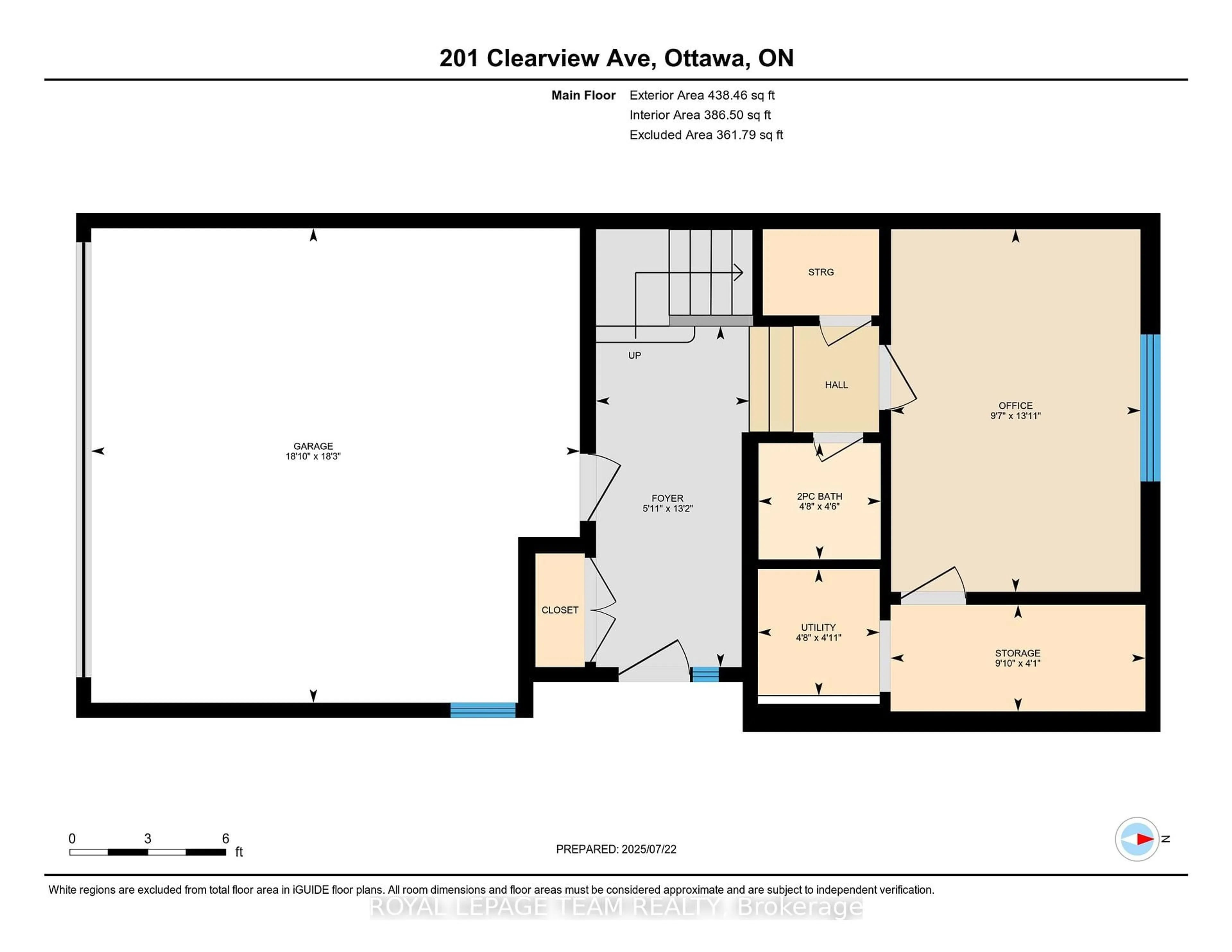 Floor plan for 201 CLEARVIEW Ave, Ottawa Ontario K1Z 1A8