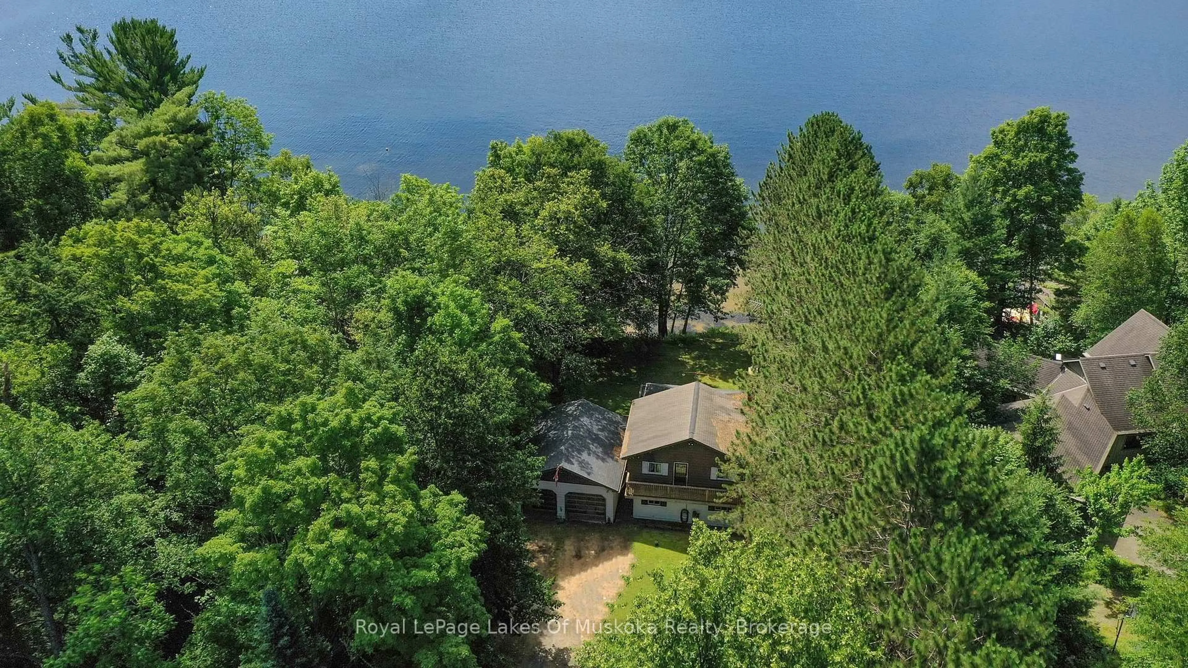 A pic from outside/outdoor area/front of a property/back of a property/a pic from drone, forest/trees view for 1085 Ronville Rd, Lake of Bays Ontario P0A 1H0
