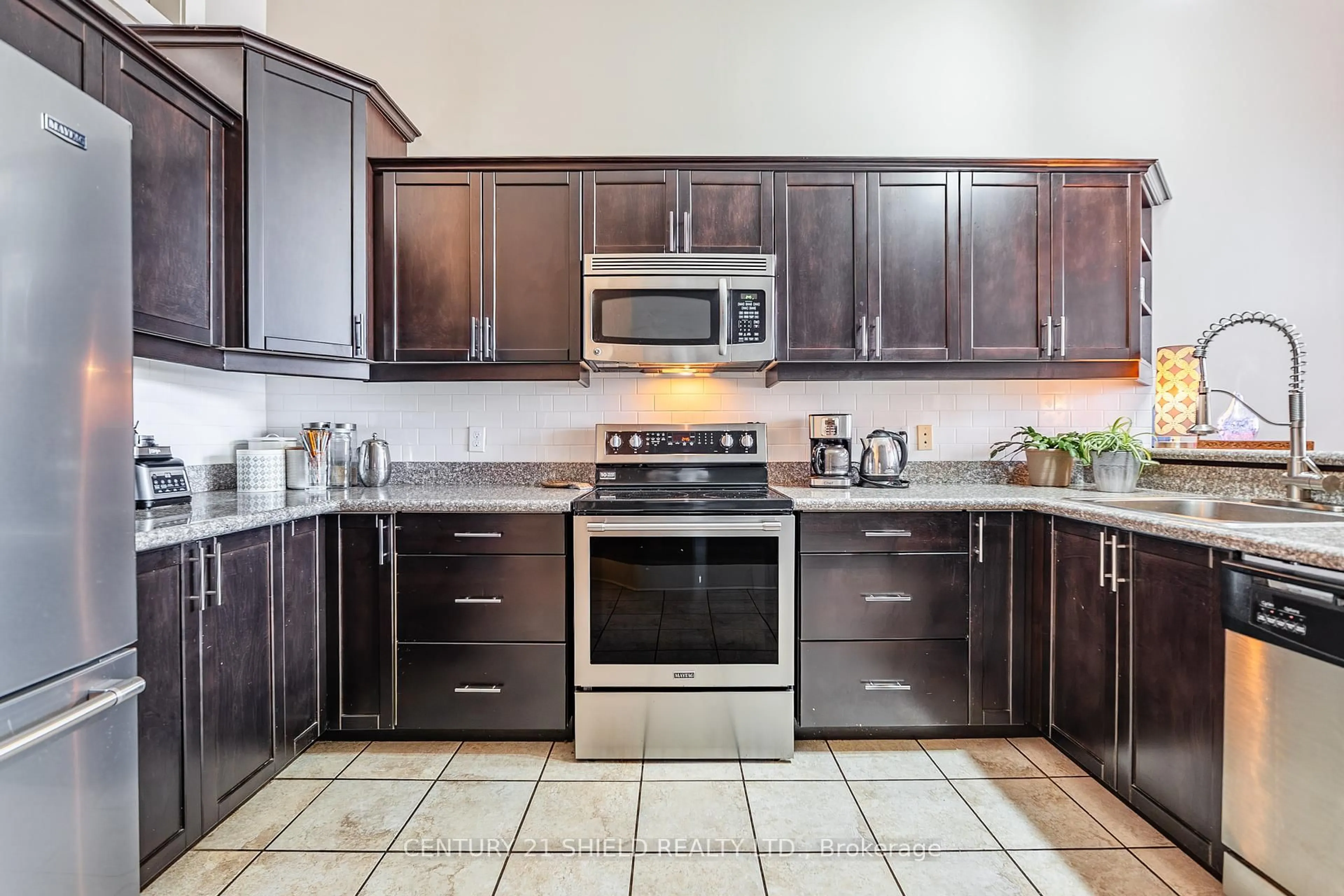 Standard kitchen, ceramic/tile floor for 710 Cotton Mill St #210, Cornwall Ontario K6H 7L3