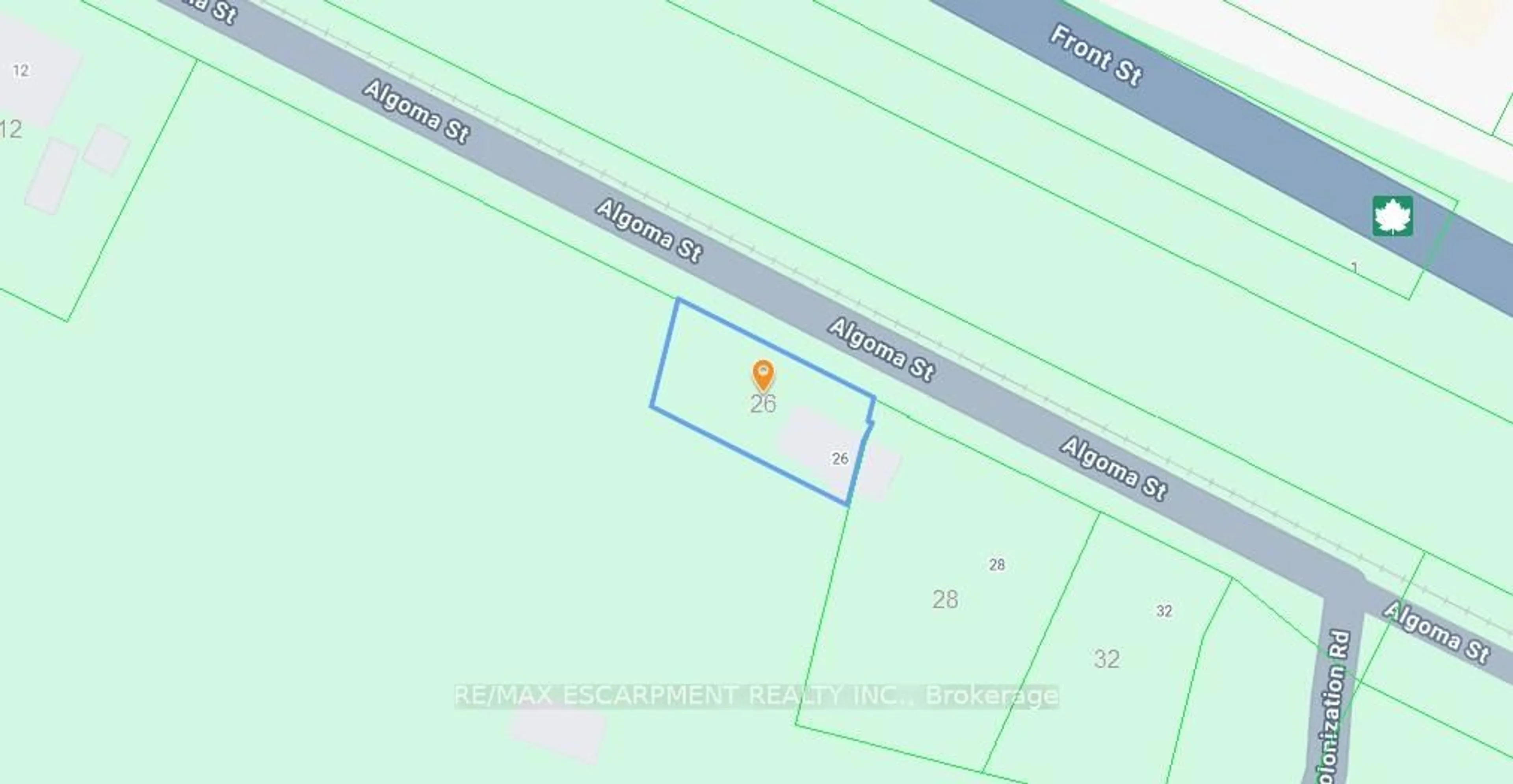 Picture of a map for 26-28 Algoma St, Spanish Ontario P0P 2A0