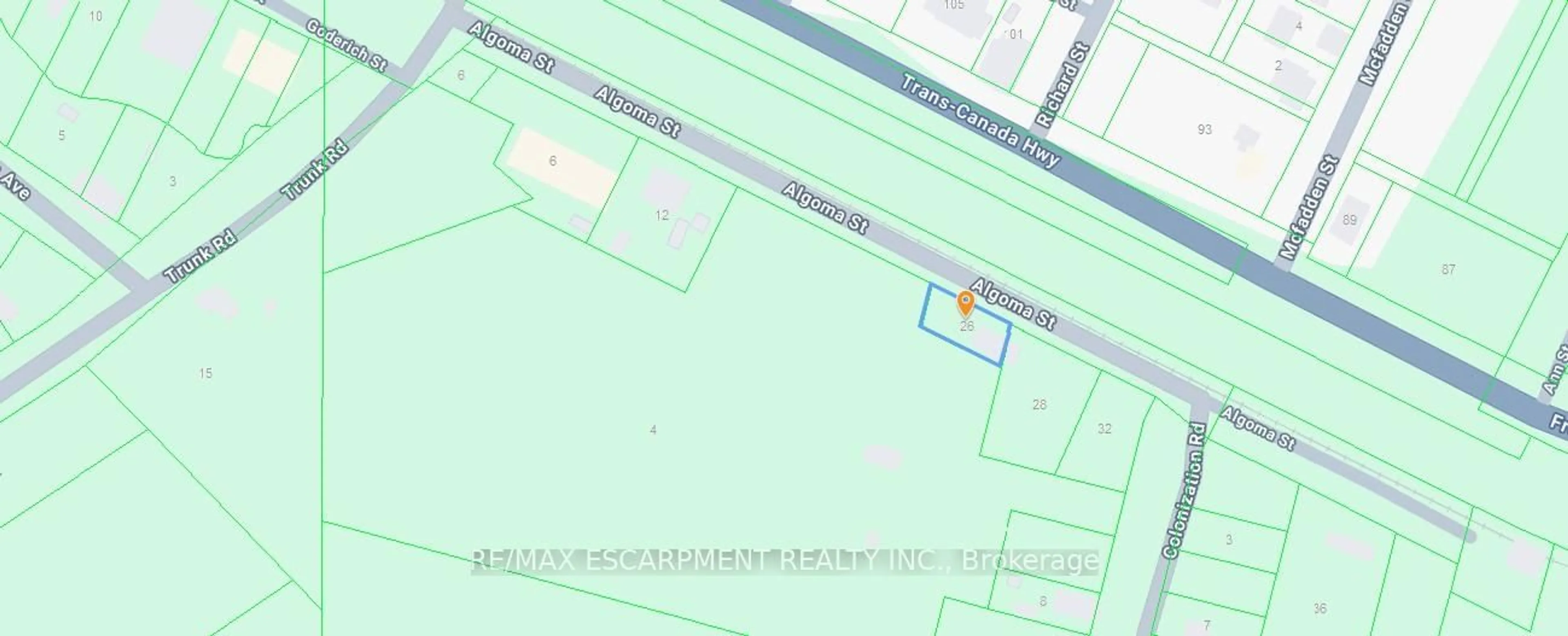Picture of a map for 26-28 Algoma St, Spanish Ontario P0P 2A0