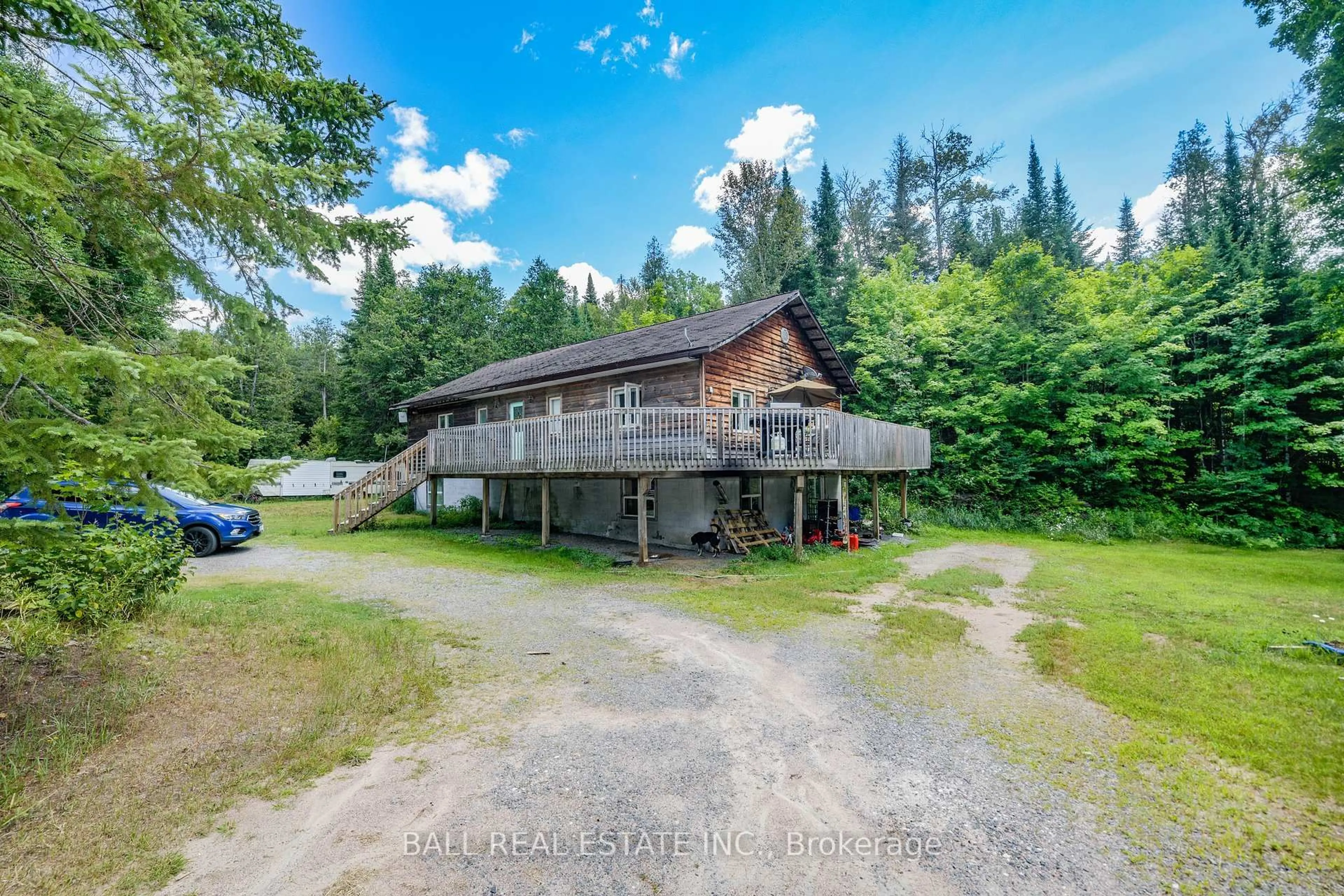 A pic from outside/outdoor area/front of a property/back of a property/a pic from drone, water/lake/river/ocean view for 3 Graf Rd, Bancroft Ontario K0L 2L0