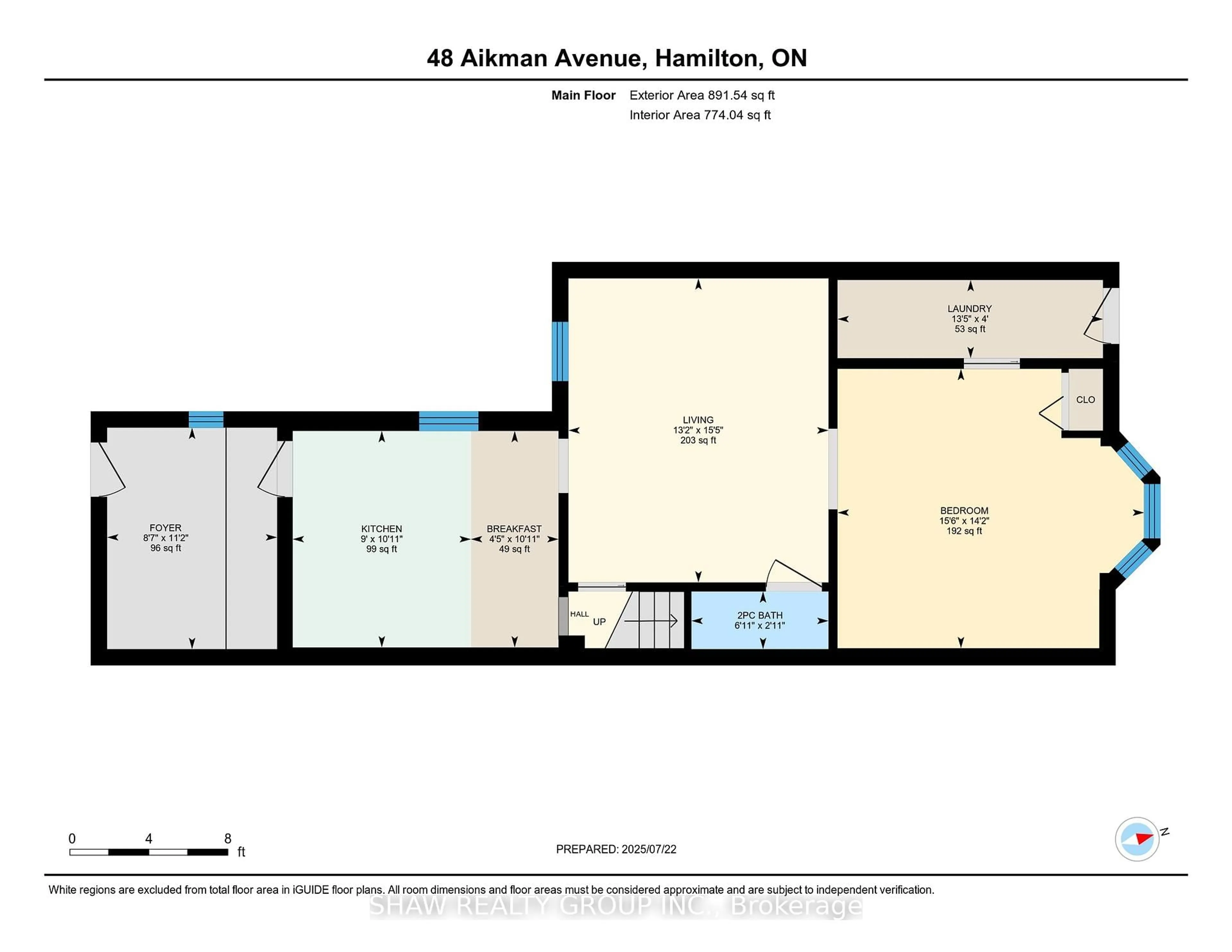 Floor plan for 48 Aikman Ave, Hamilton Ontario L8M 1P7