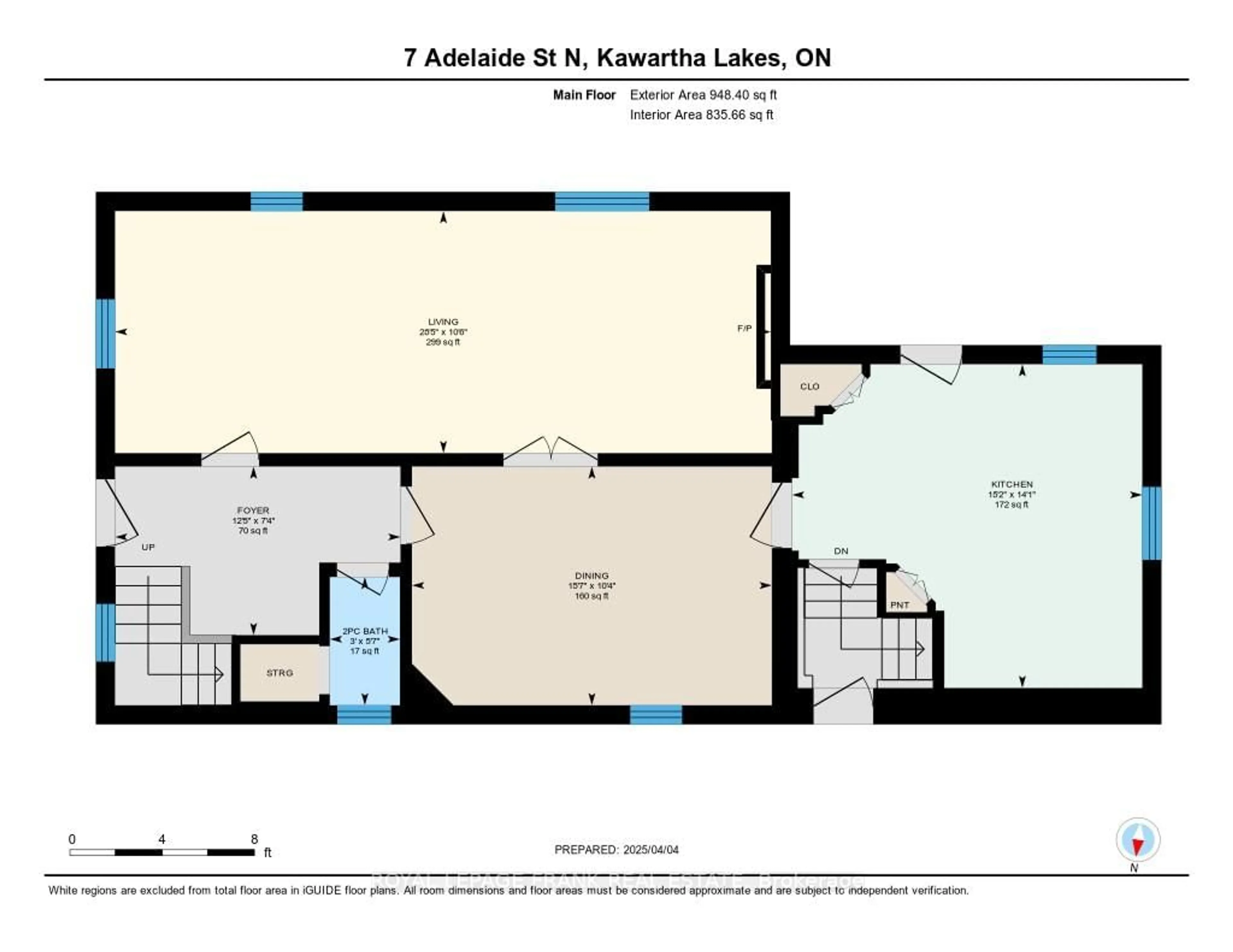 Floor plan for 7 Adelaide St, Kawartha Lakes Ontario K9V 4K7