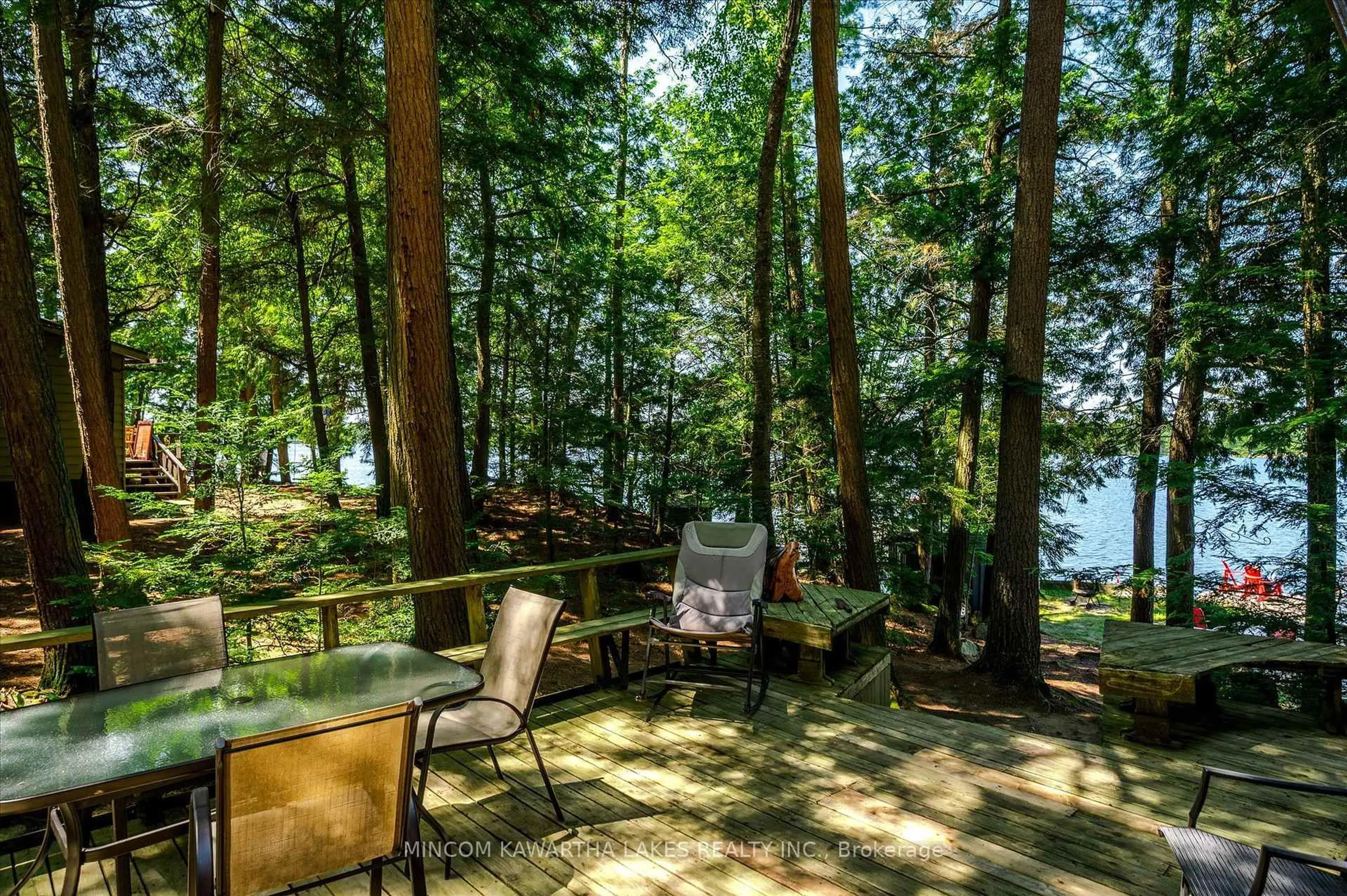 Patio, forest/trees view for 217 Pine Is Kosh Lk, Havelock-Belmont-Methuen Ontario K0L 2H0