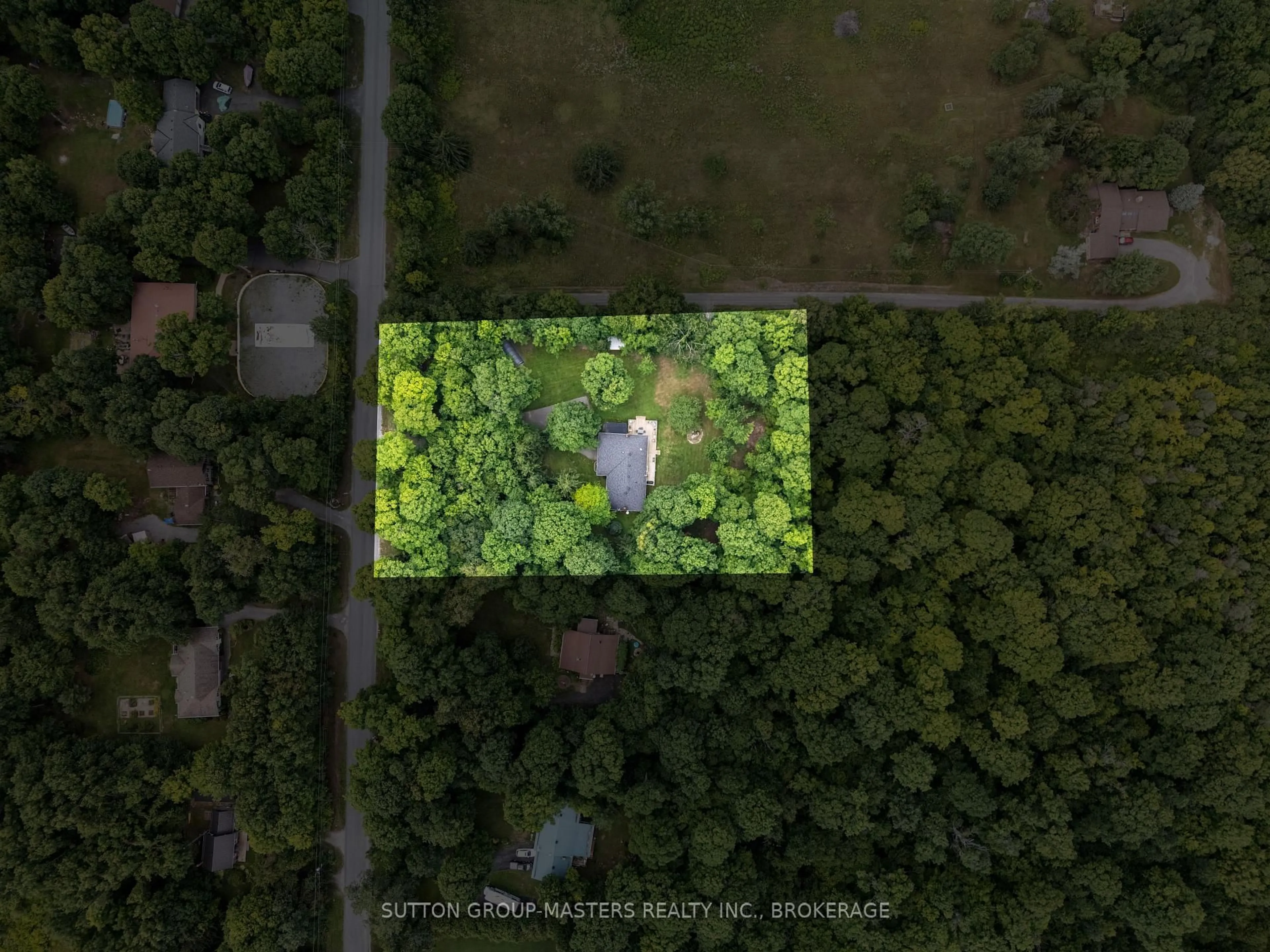 A pic from outside/outdoor area/front of a property/back of a property/a pic from drone, forest/trees view for 1832 Morrison Rd, Sydenham Ontario K0H 2T0