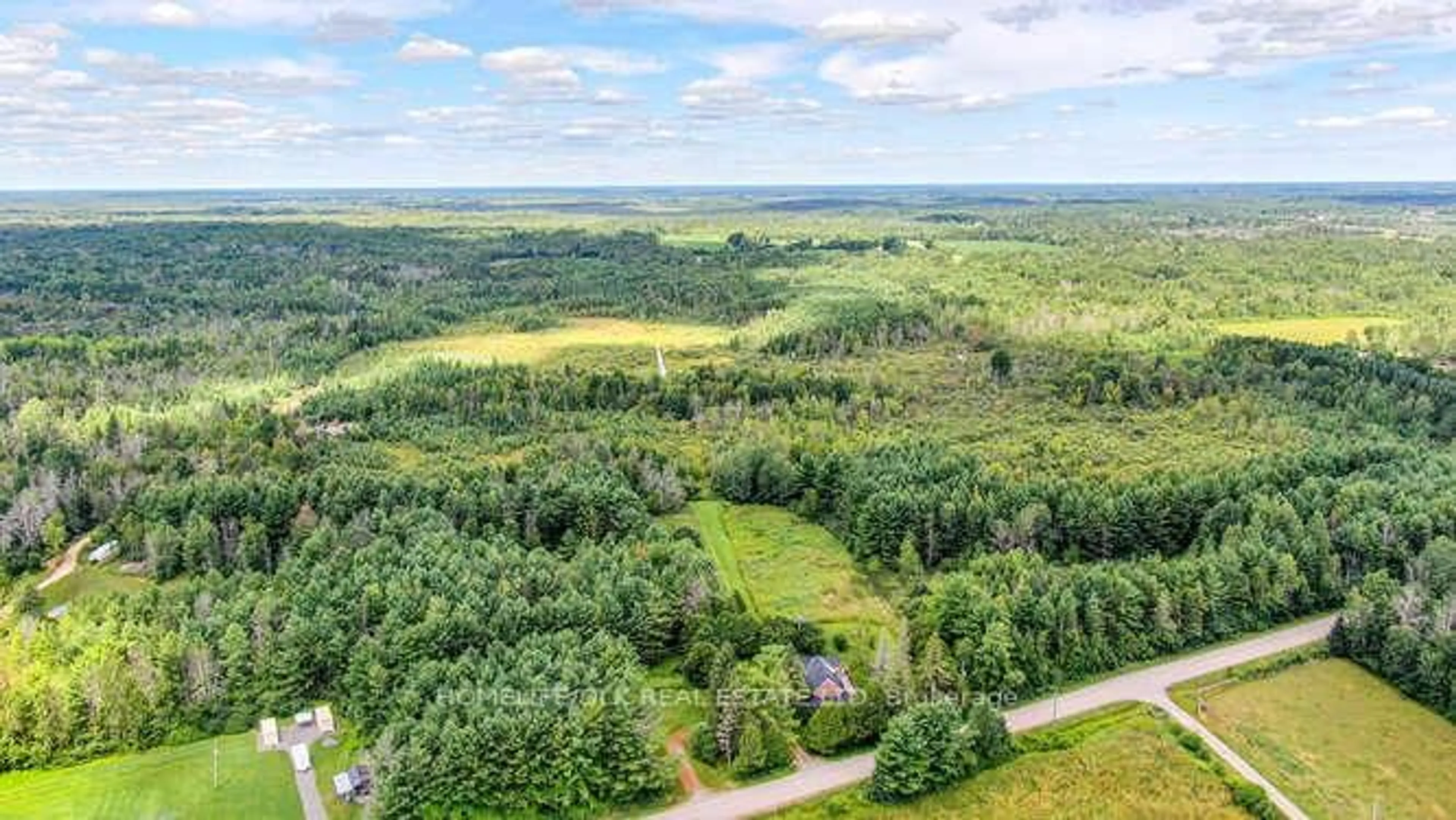 A pic from outside/outdoor area/front of a property/back of a property/a pic from drone, forest/trees view for 9436 Branch Rd, Augusta Ontario K0G 1R0
