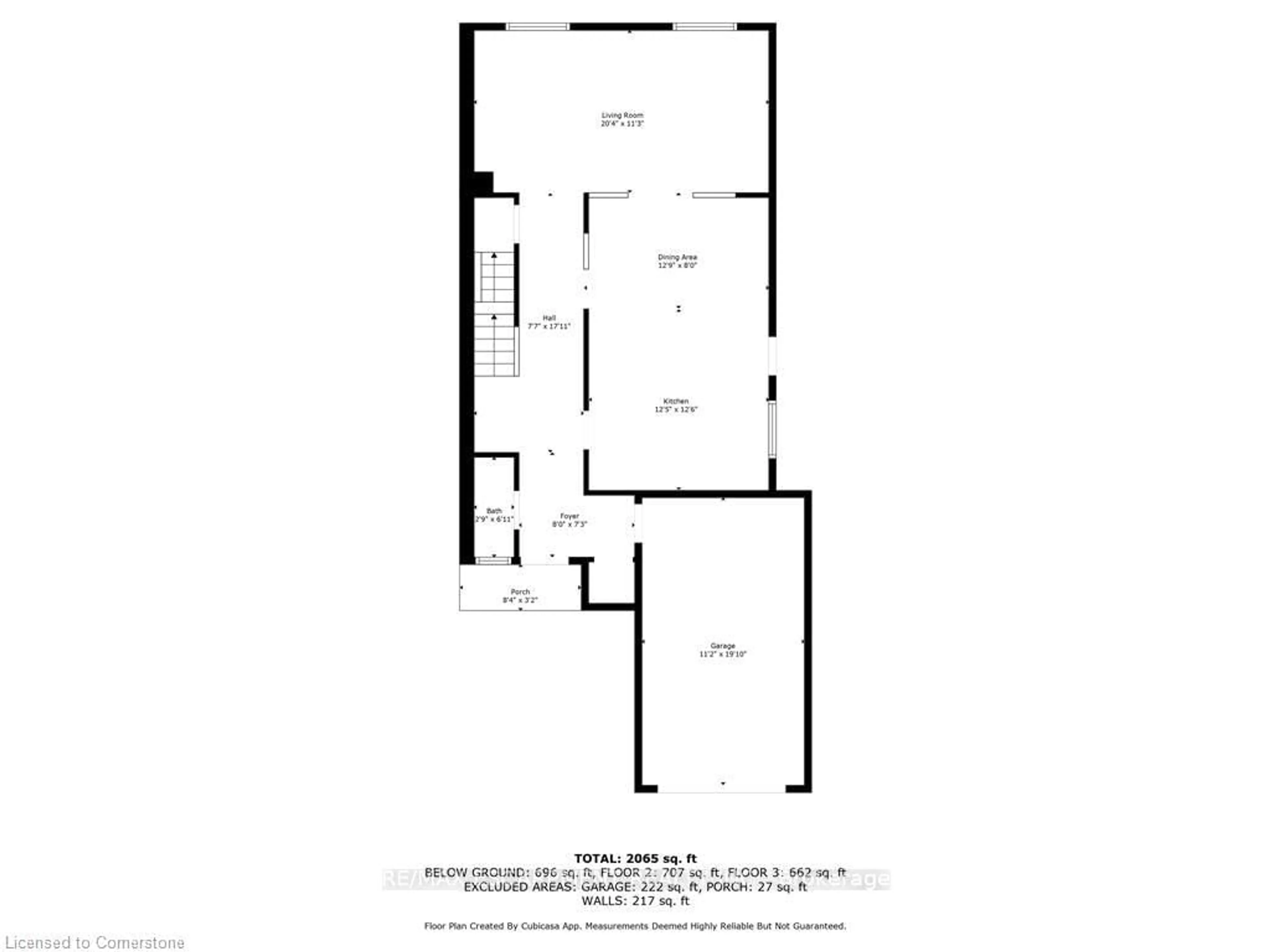 Floor plan for 76 Megna Crt, Hamilton Ontario L9C 6Y8