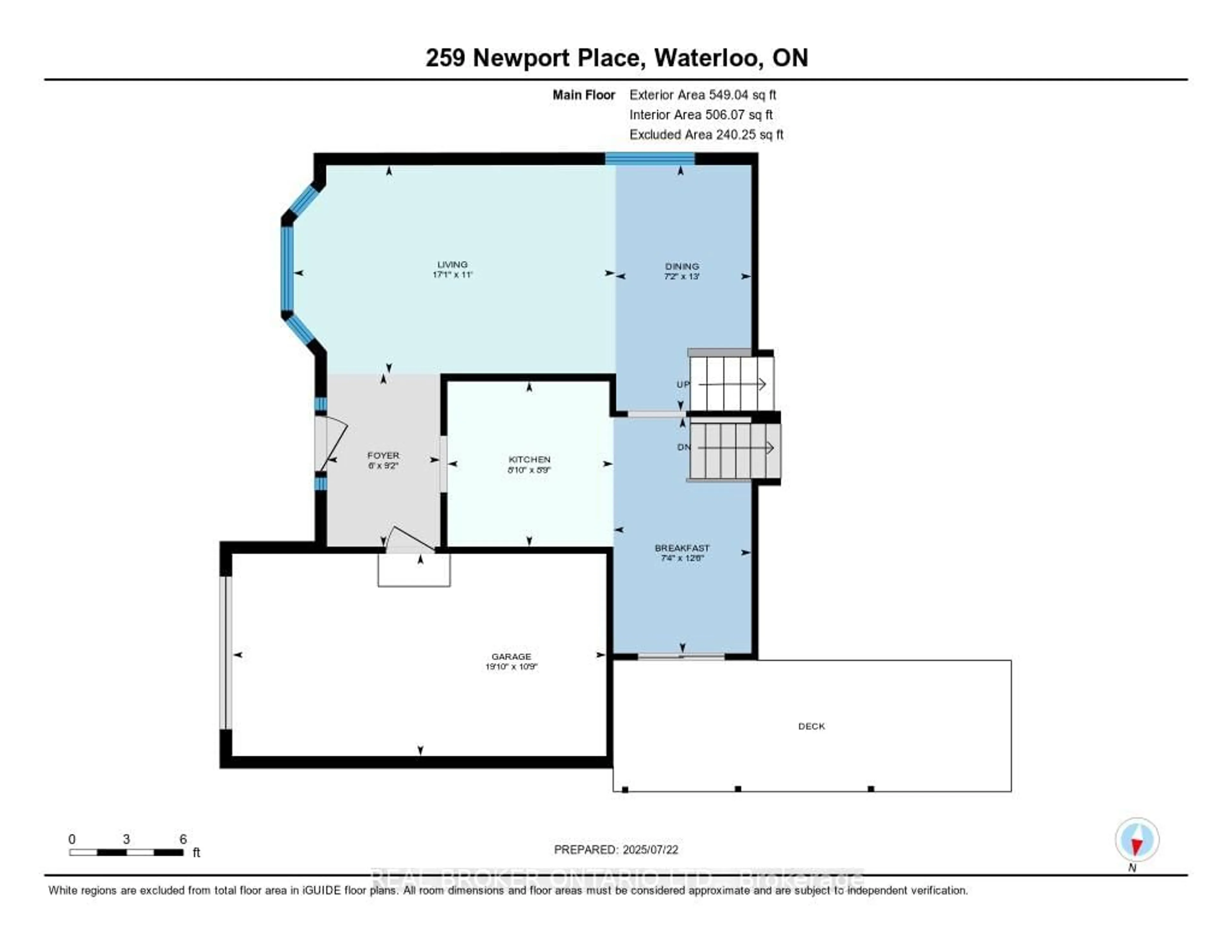 Floor plan for 259 Newport Pl, Waterloo Ontario N2T 2B4