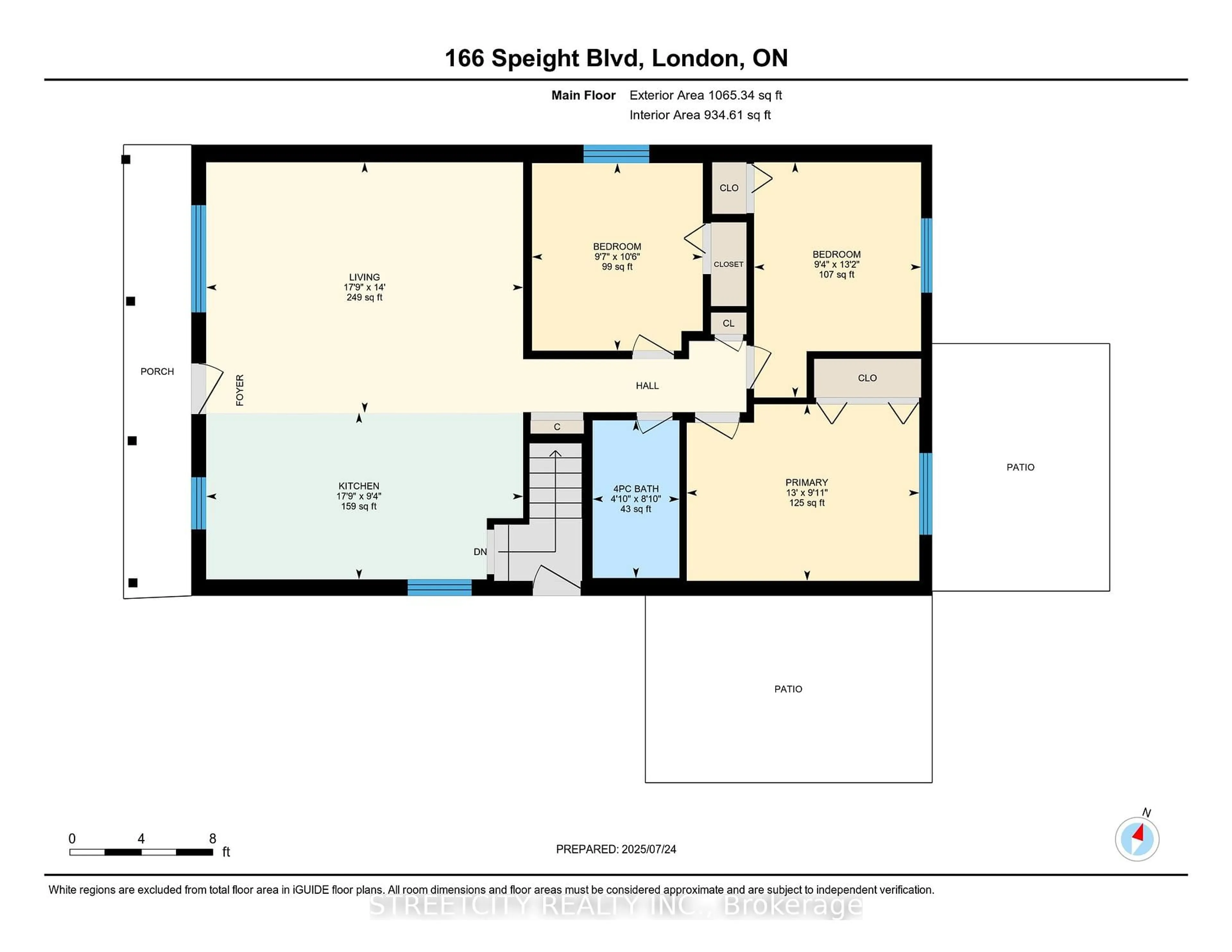 Floor plan for 166 Speight Blvd, London East Ontario N5V 3J5
