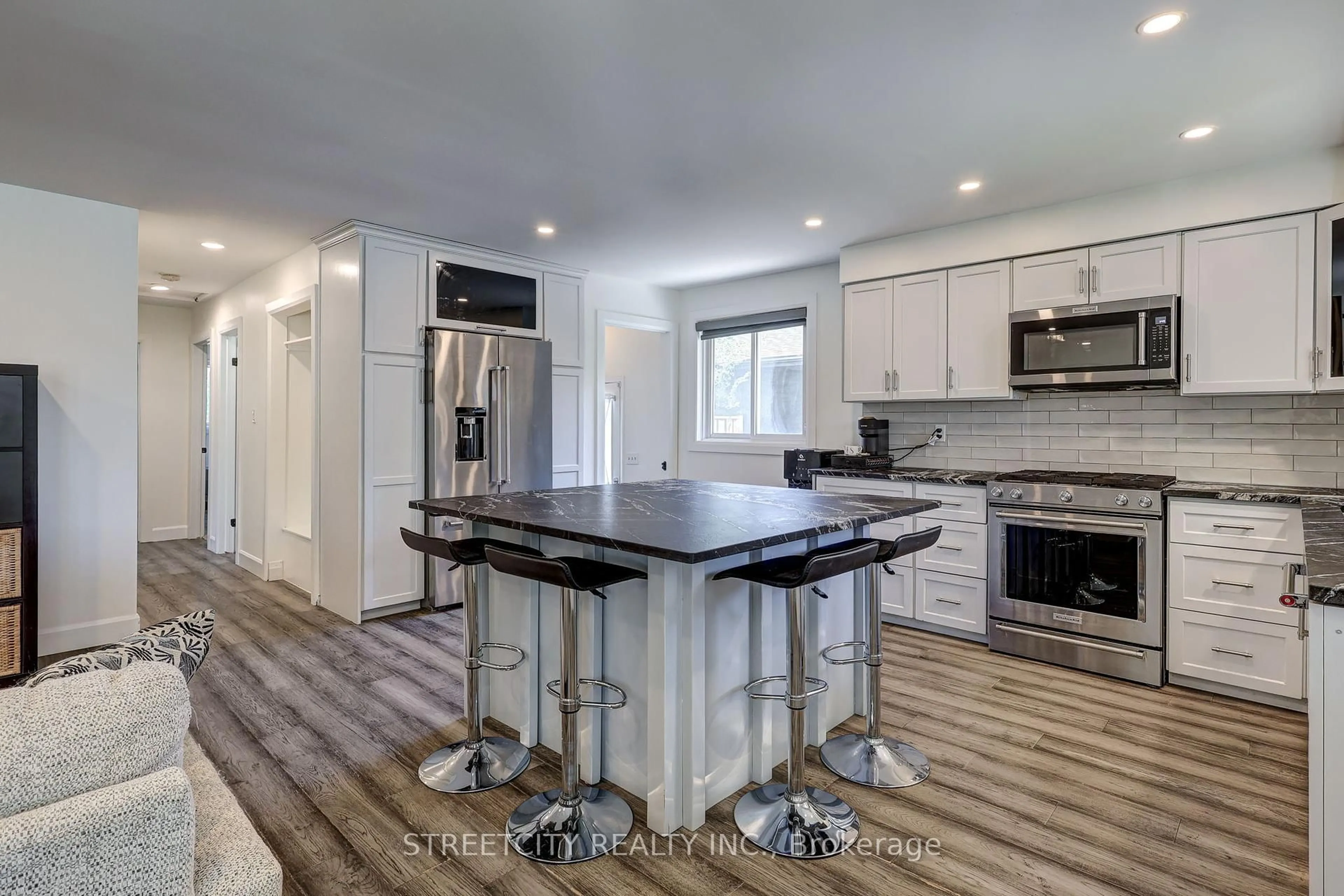 Open concept kitchen, ceramic/tile floor for 166 Speight Blvd, London East Ontario N5V 3J5