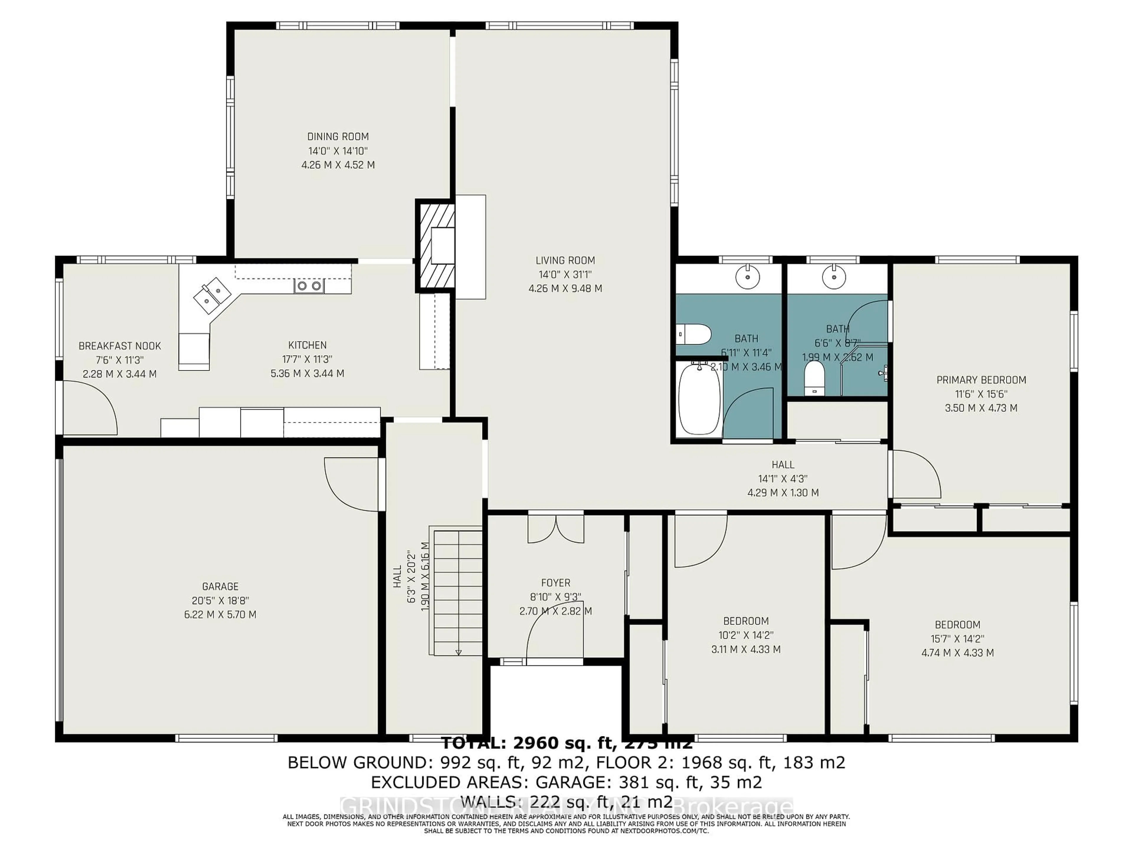 Floor plan for 18 Eisenhower Cres, Ottawa Ontario K2J 3Z8