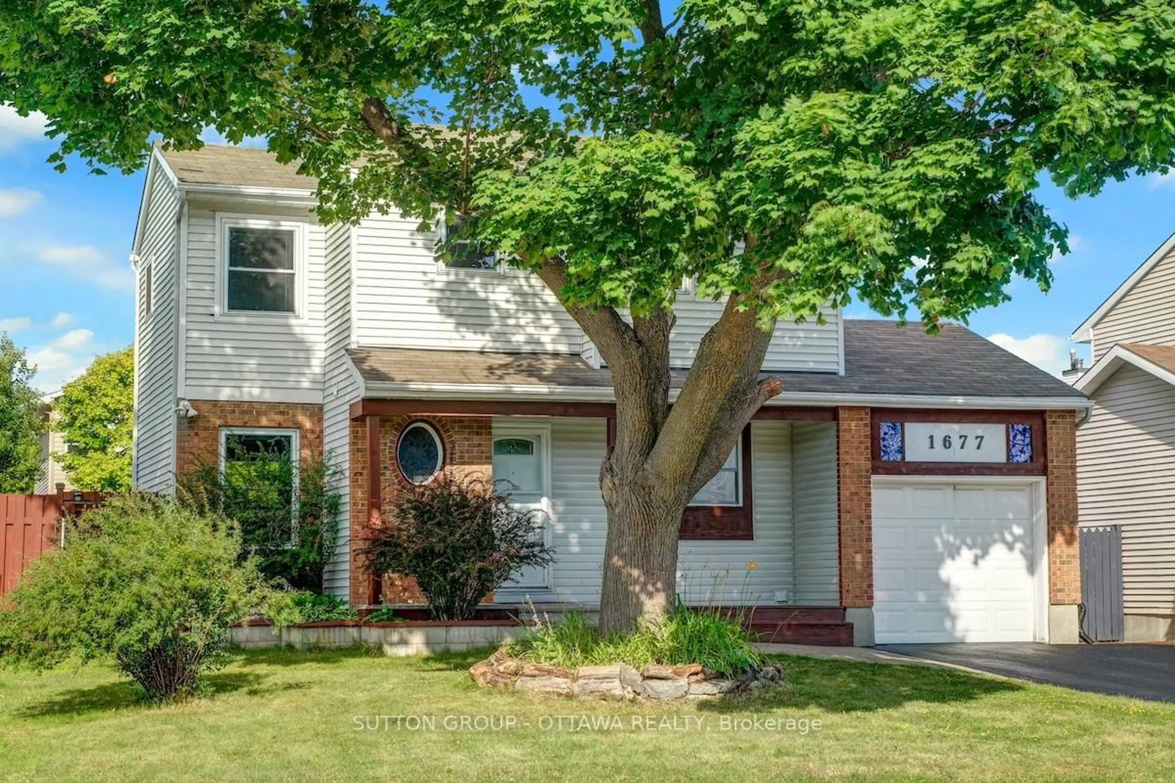 Home with brick exterior material, street for 1677 Bottriell Way, Orleans Ontario K4A 1W1
