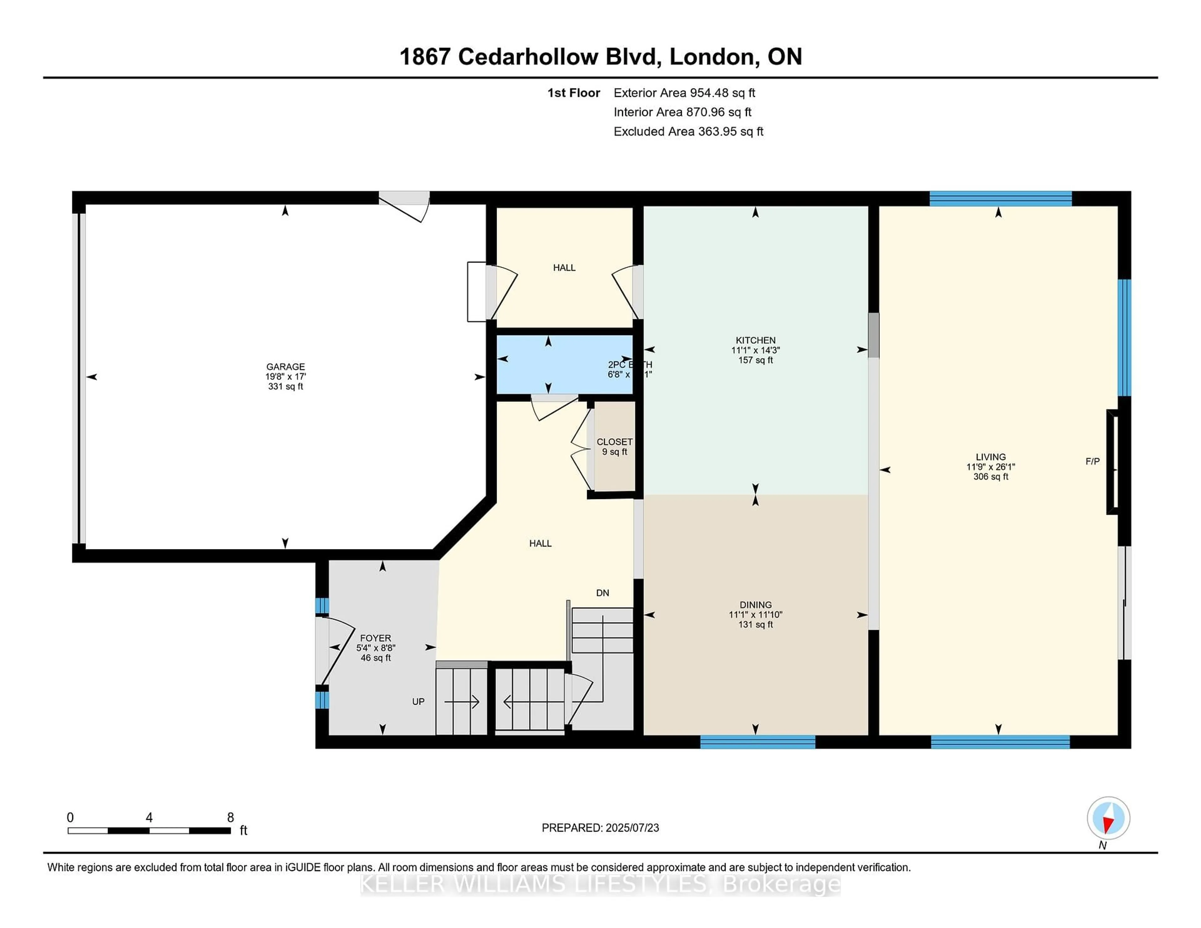 Floor plan for 1867 Cedarhollow Blvd, London North Ontario N5X 0C6