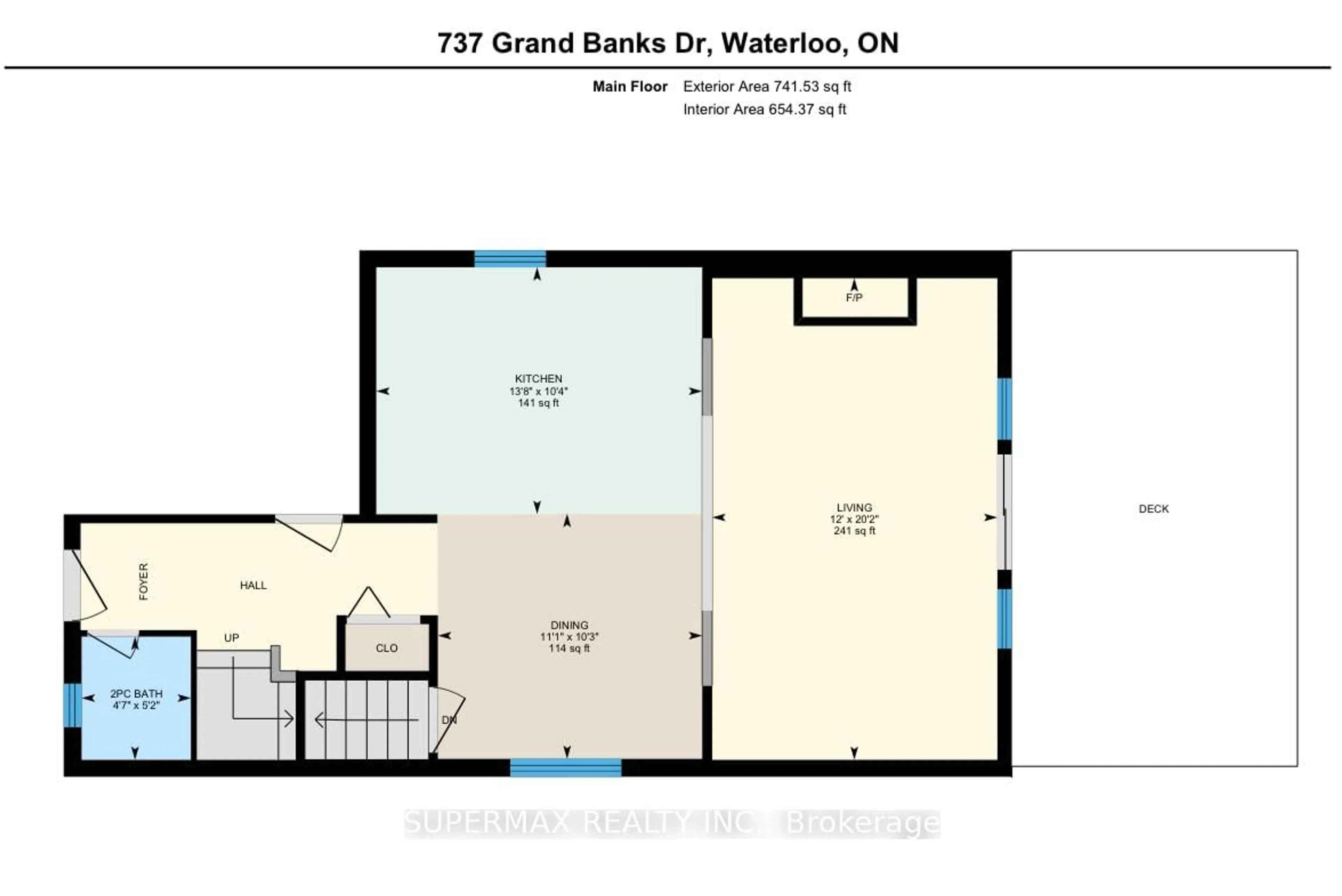 Floor plan for 737 Grand Banks Dr, Waterloo Ontario N2K 4N2