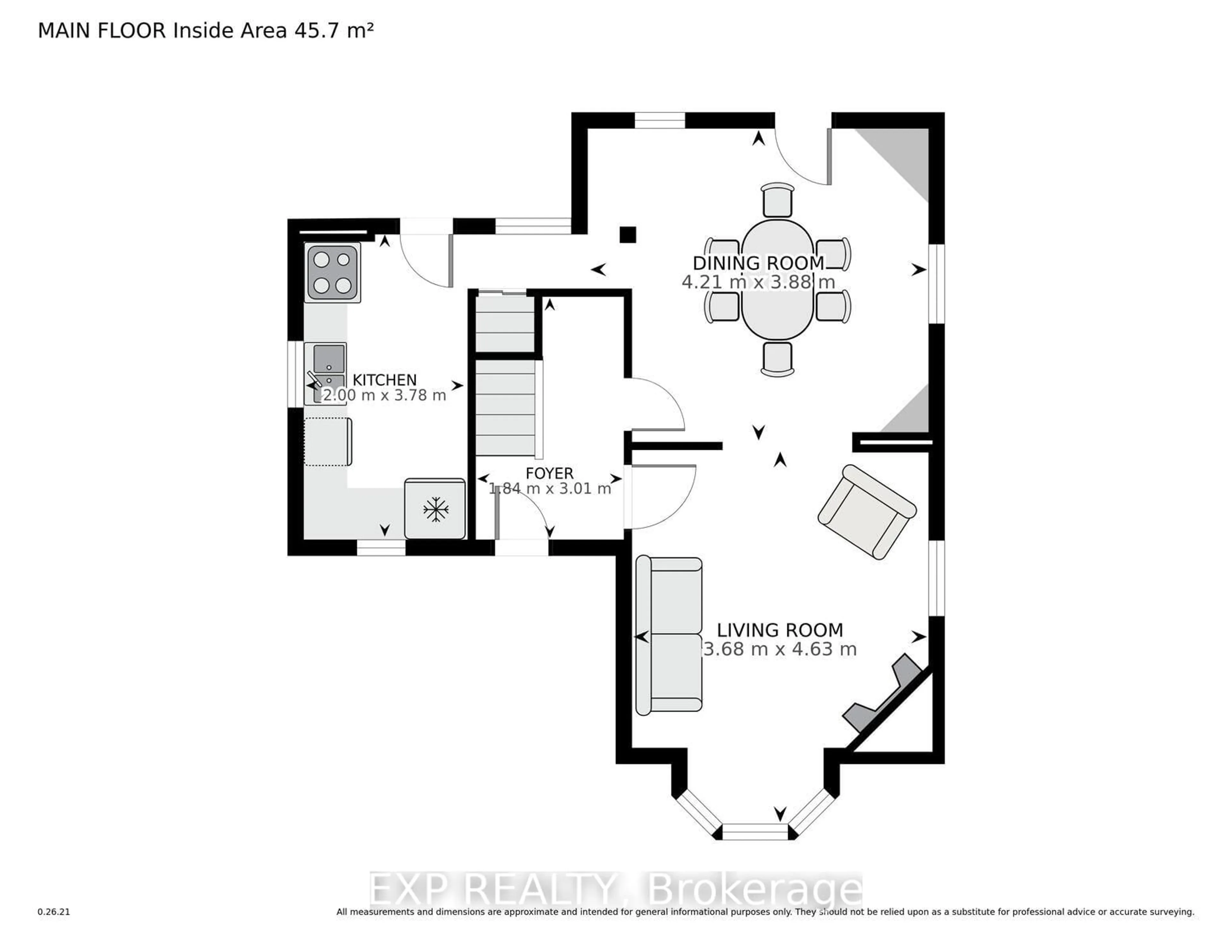 Floor plan for 268 Hall St, Ingersoll Ontario N5C 1V7