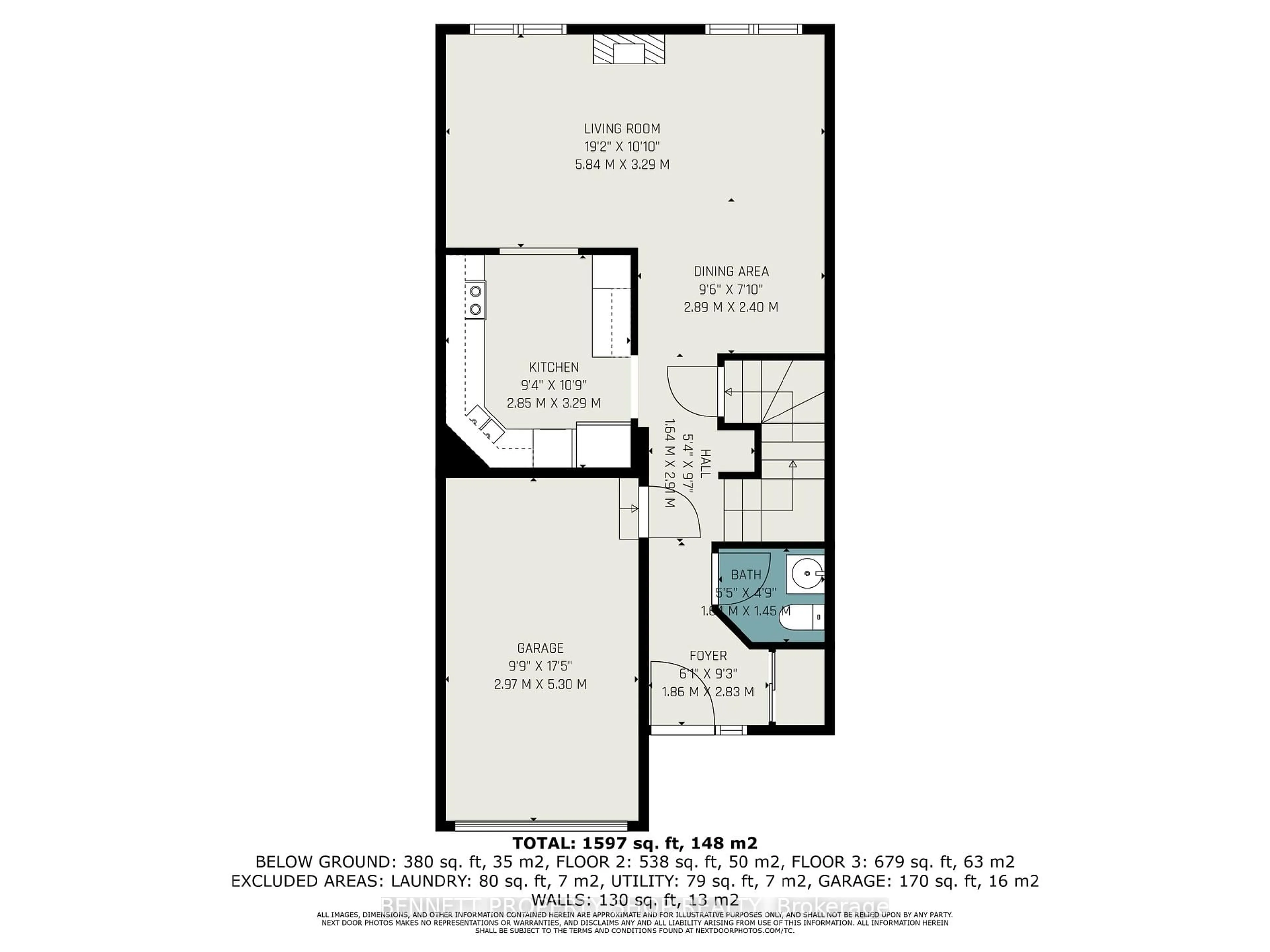 Floor plan for 64 Shearer Cres, Ottawa Ontario K2L 3N2