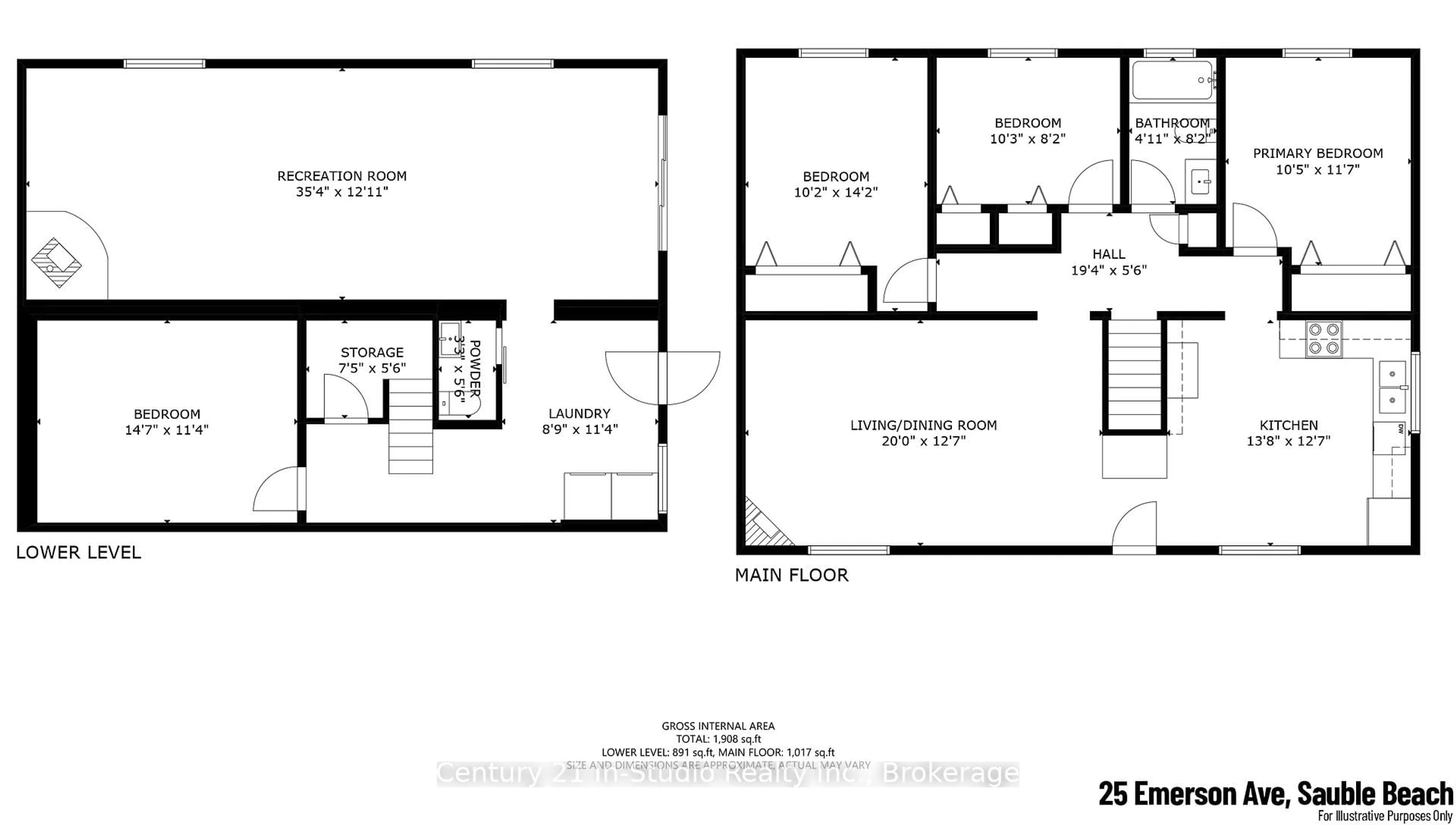 Floor plan for 25 Emerson Ave, South Bruce Peninsula Ontario N0H 2G0