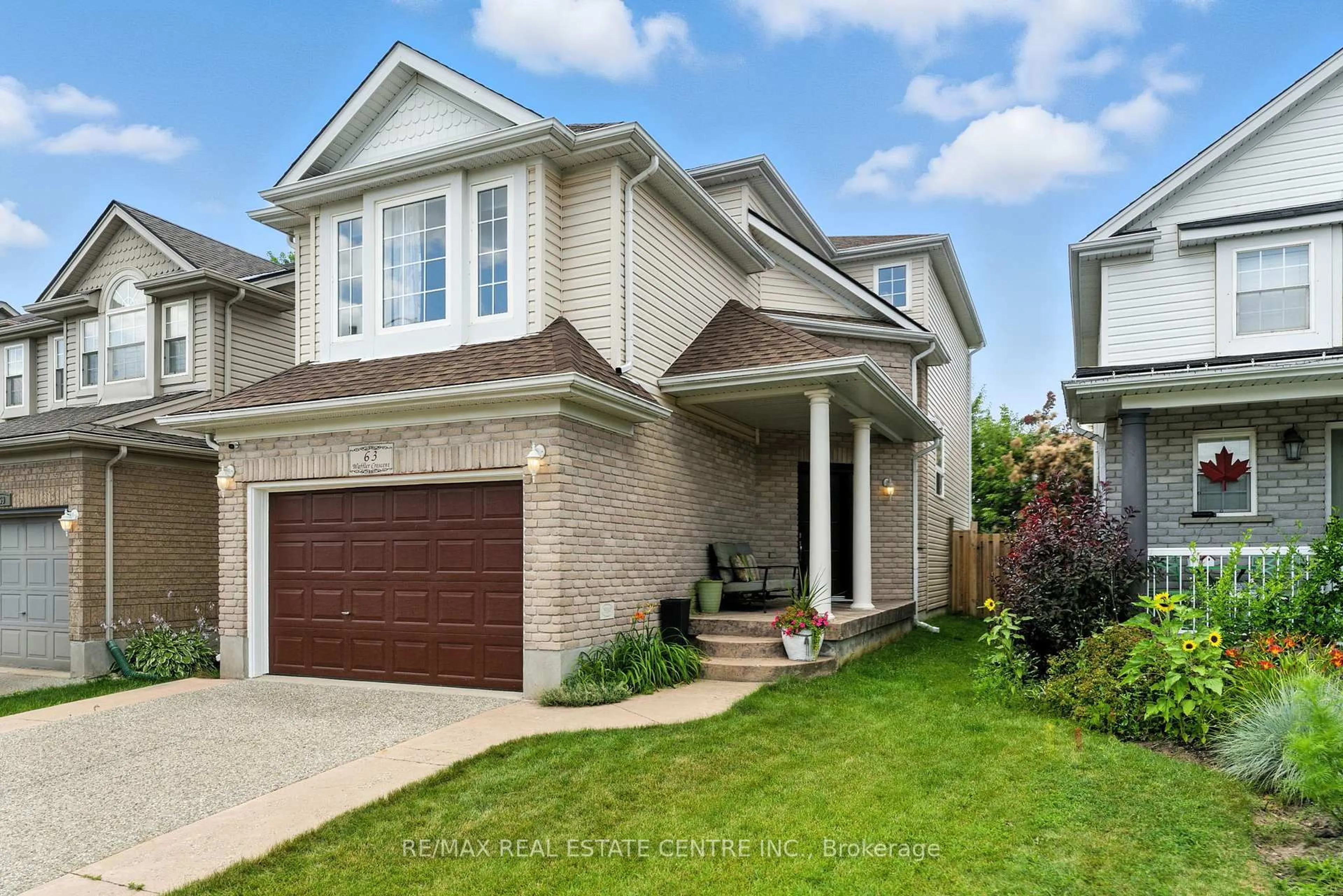 Home with brick exterior material, street for 63 Waffler Cres, Cambridge Ontario N1P 1H7