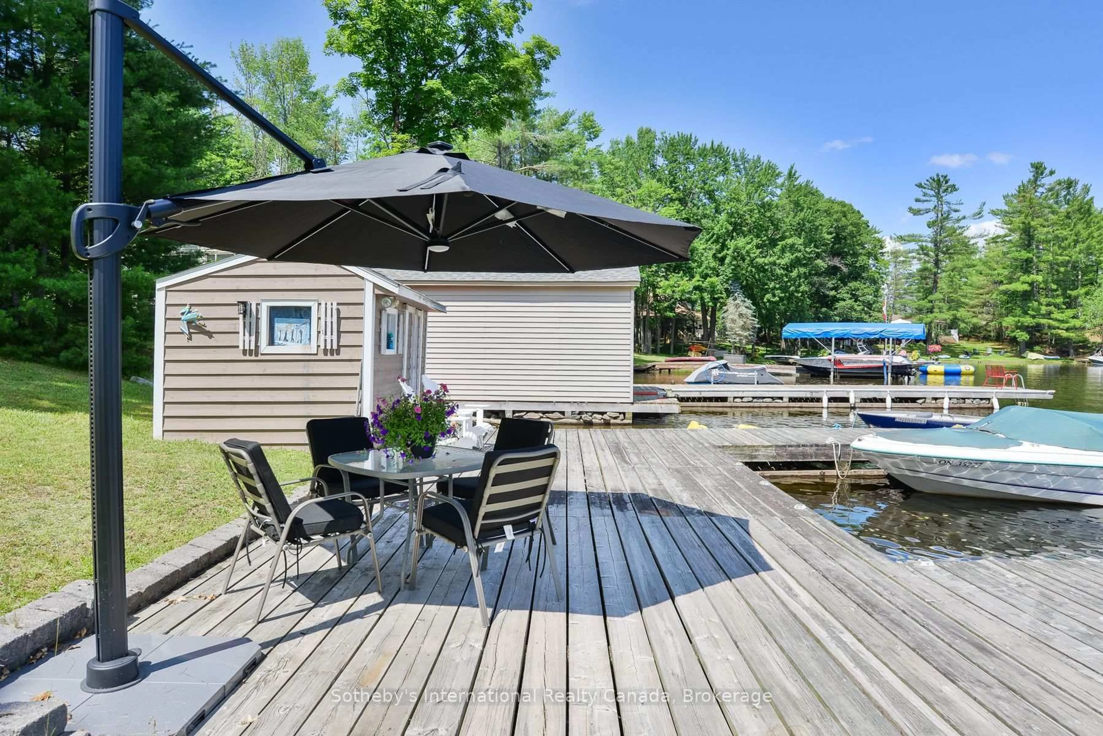 Patio, water/lake/river/ocean view for 1062 Bradley Rd, Muskoka Lakes Ontario P1P 1R2