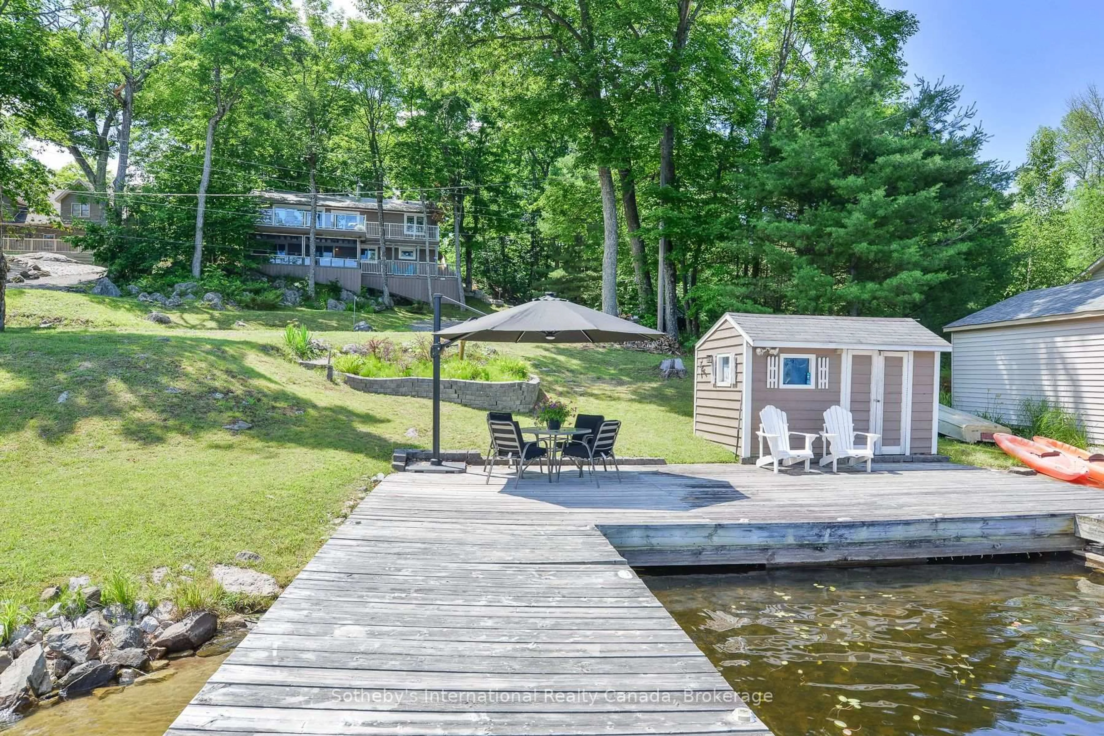 Patio, water/lake/river/ocean view for 1062 Bradley Rd, Muskoka Lakes Ontario P1P 1R2