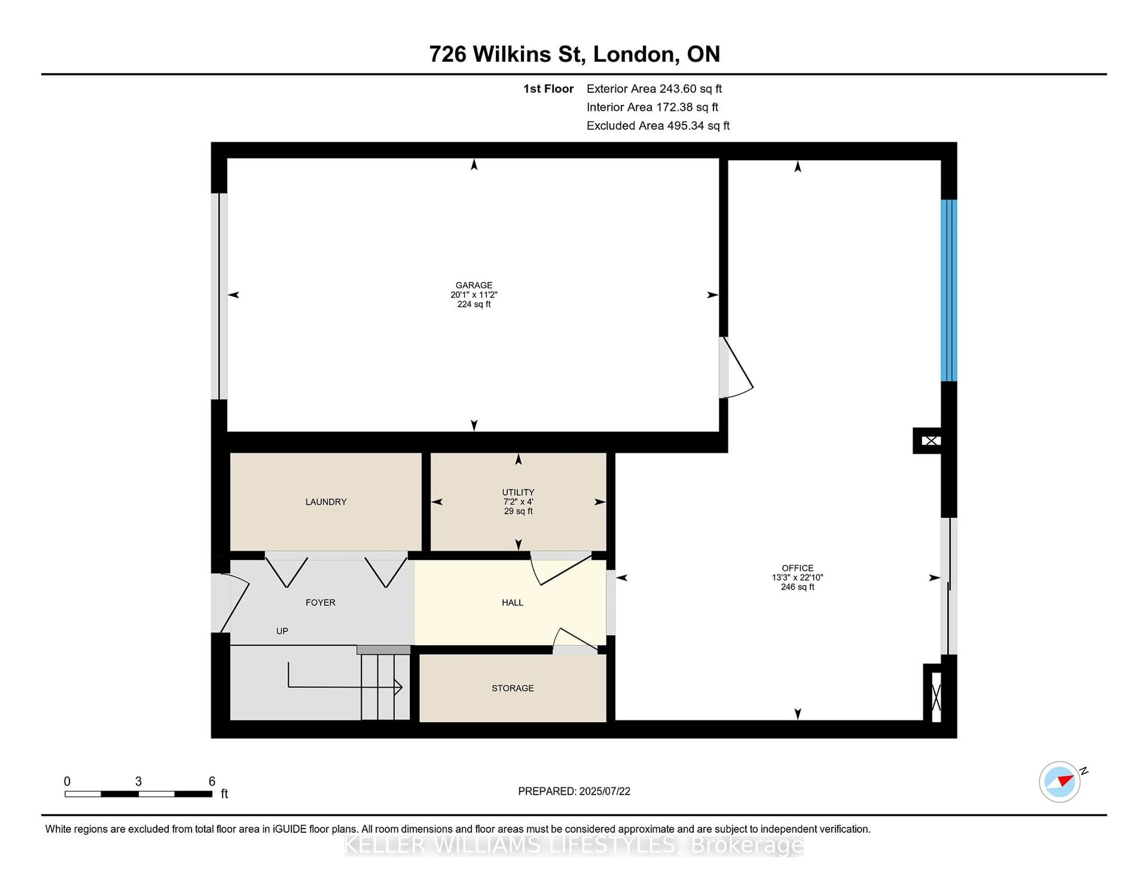 Floor plan for 726 Wilkins St, London South Ontario N6C 4Z9