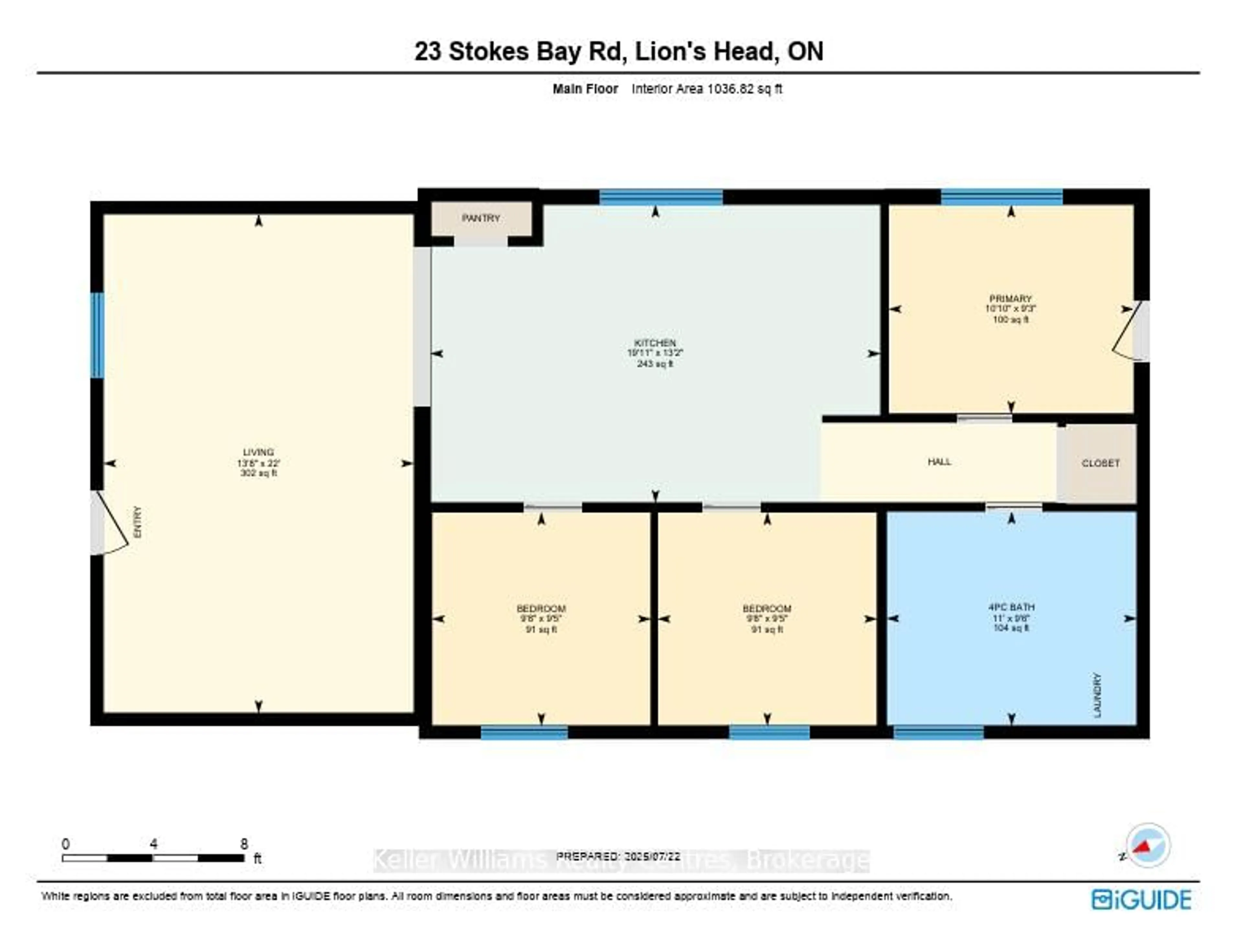 Floor plan for 23 Stokes Bay Rd, Northern Bruce Peninsula Ontario N0H 1W0