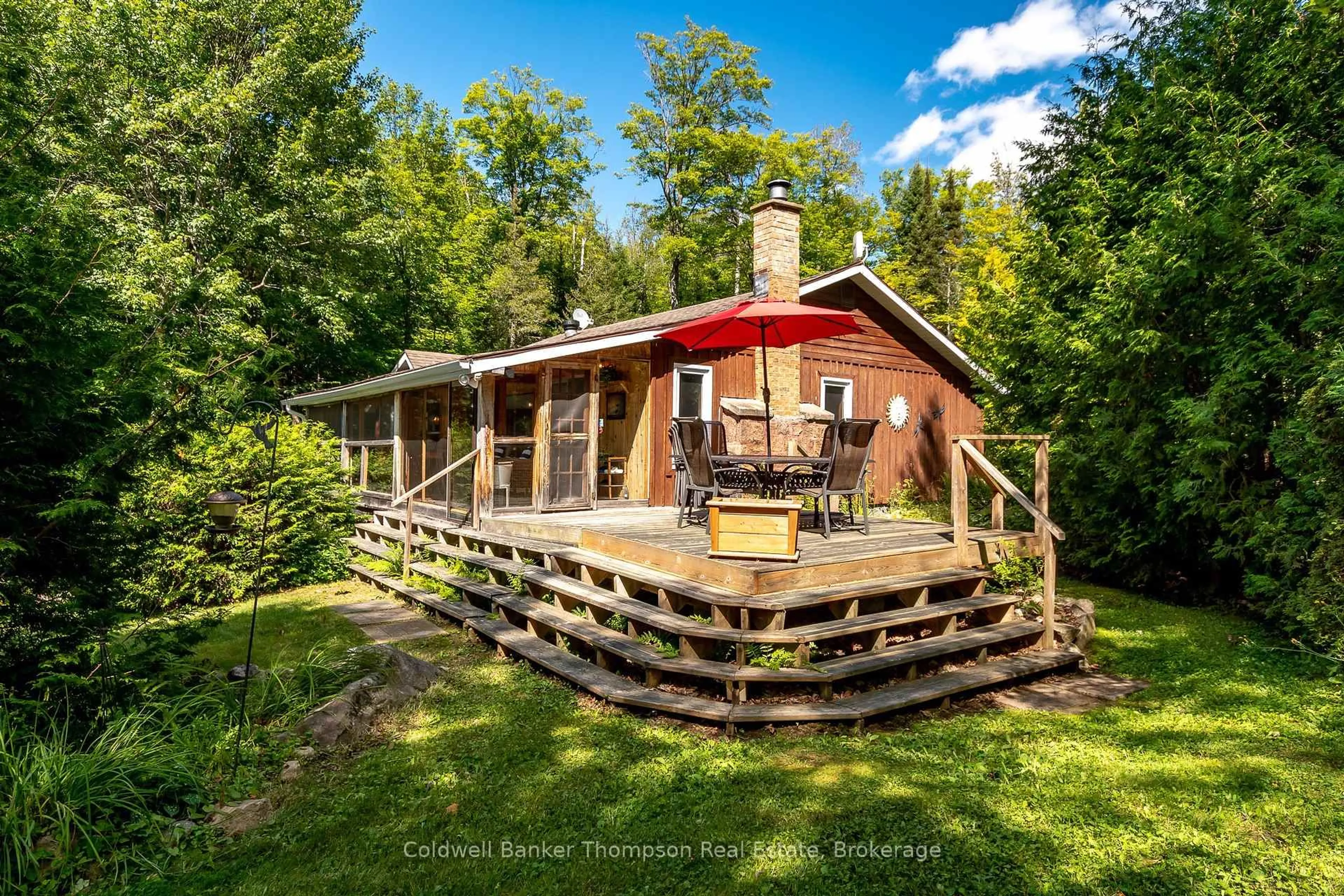 Patio, water/lake/river/ocean view for 190 Morris Lane, Machar Ontario P0A 1X0