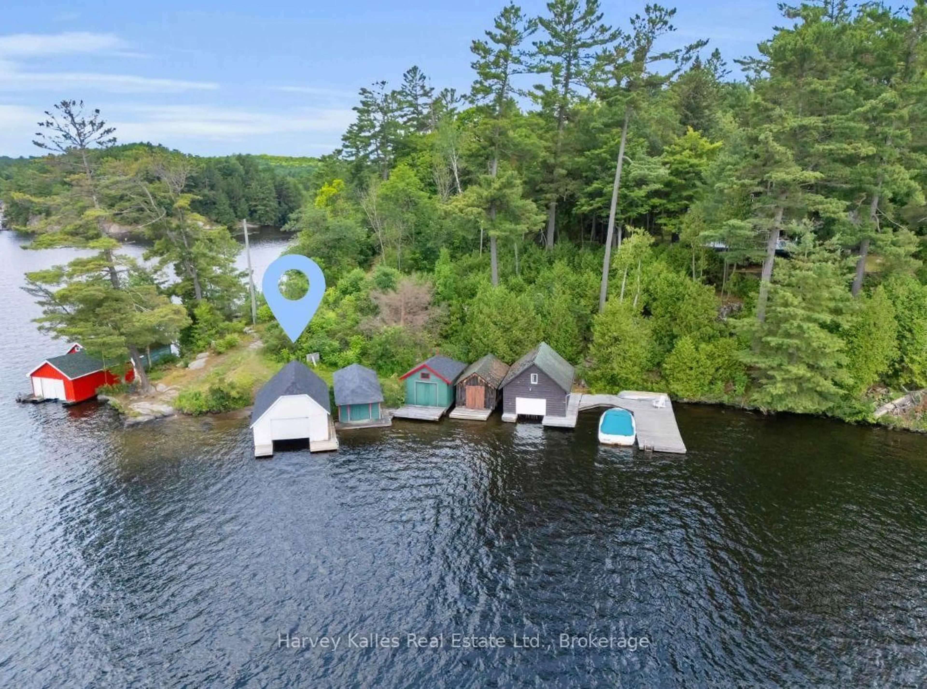 A pic from outside/outdoor area/front of a property/back of a property/a pic from drone, water/lake/river/ocean view for 15 Victoria St, Seguin Ontario P0C 1J0