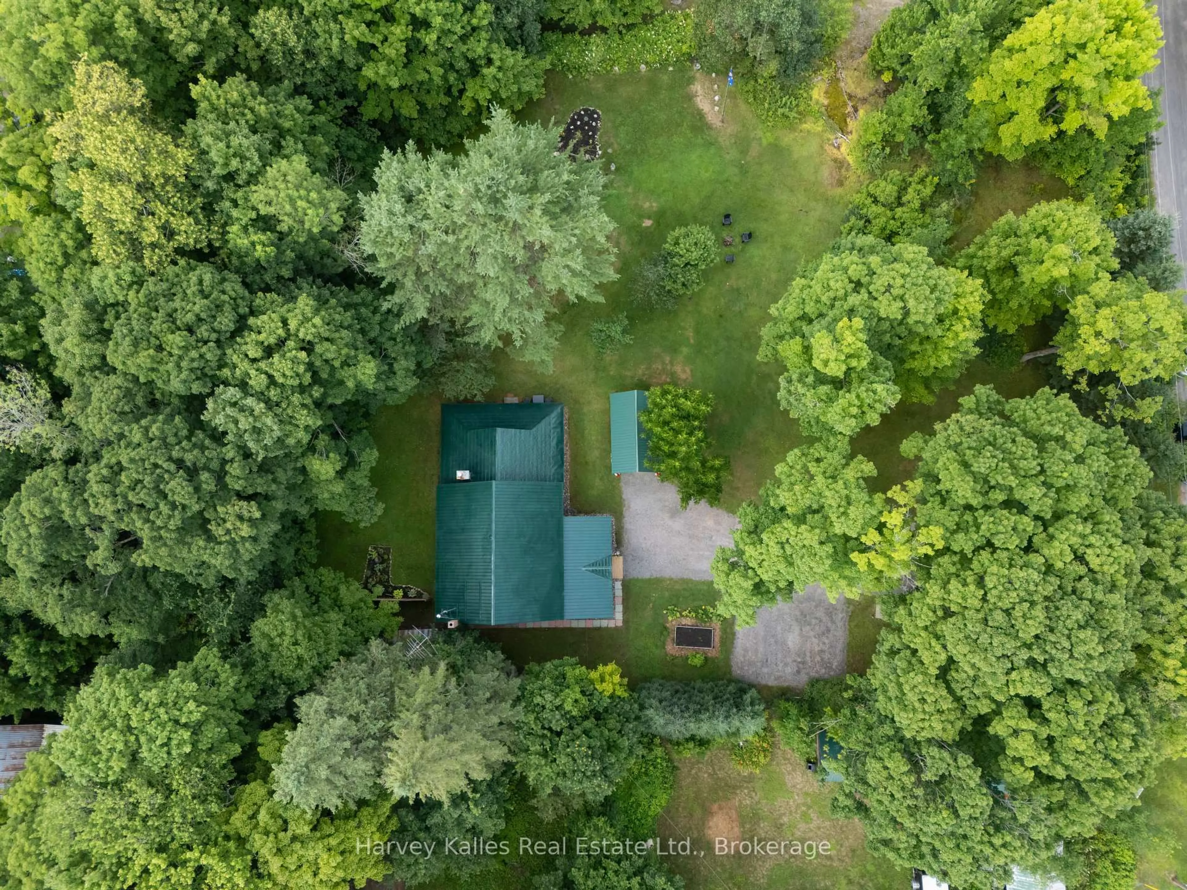 A pic from outside/outdoor area/front of a property/back of a property/a pic from drone, forest/trees view for 15 Victoria St, Seguin Ontario P0C 1J0