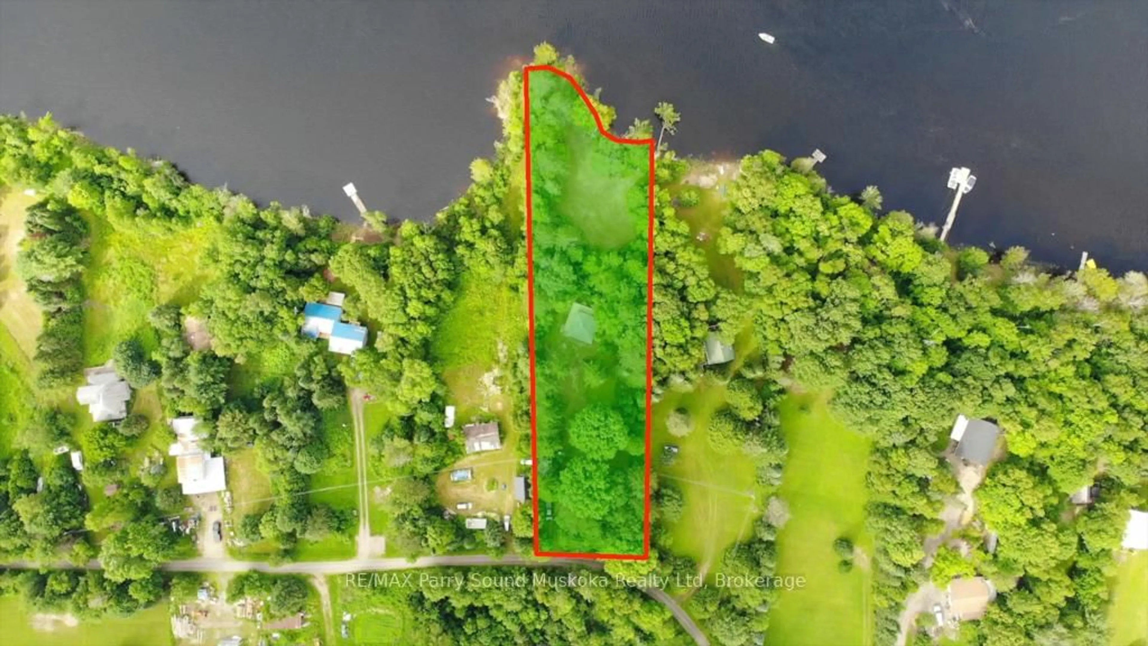 A pic from outside/outdoor area/front of a property/back of a property/a pic from drone, water/lake/river/ocean view for 26 Bestwick Cres, Whitestone Ontario P0A 1G0
