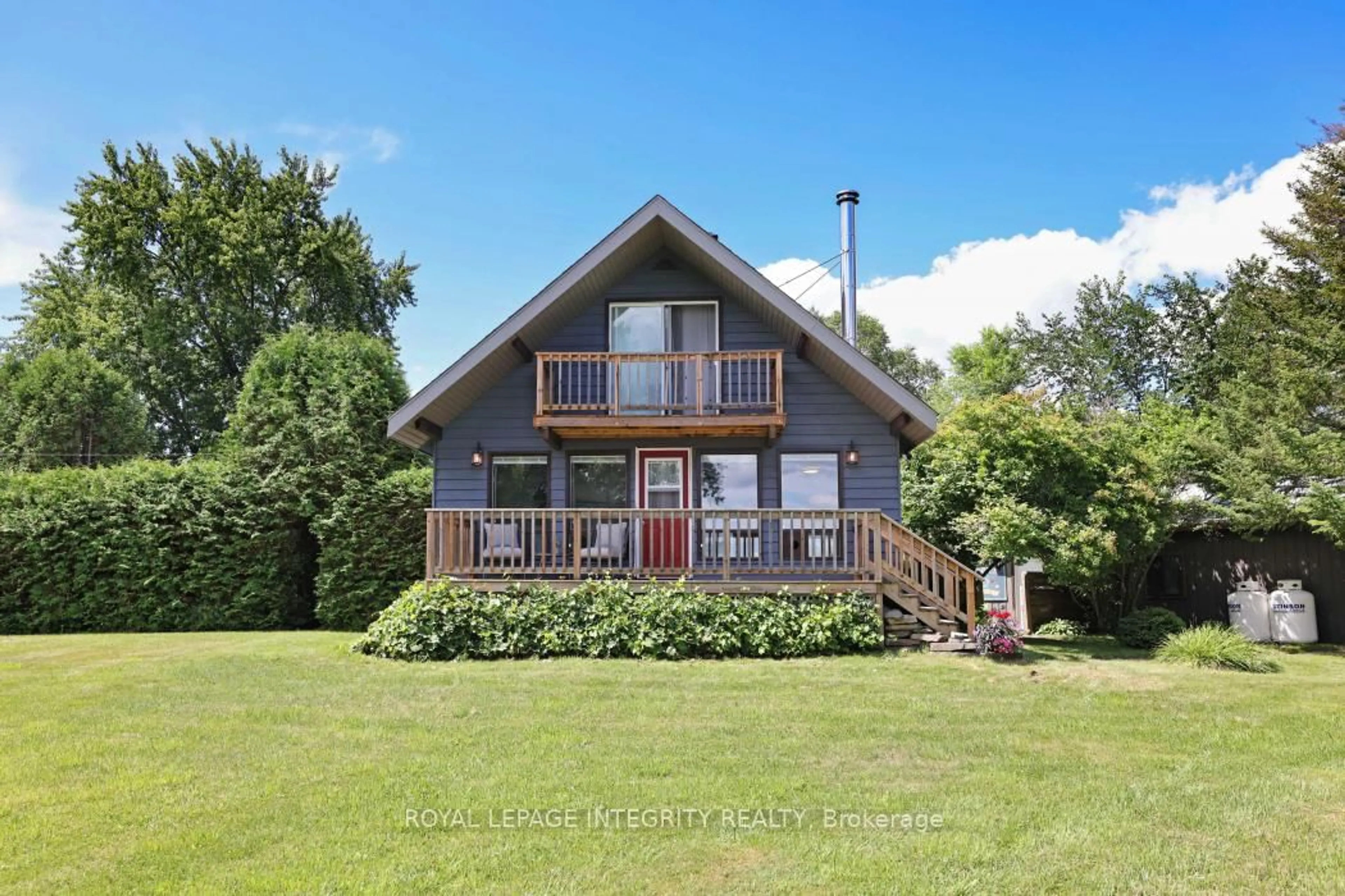 A pic from outside/outdoor area/front of a property/back of a property/a pic from drone, water/lake/river/ocean view for 8 Hart Lane, Calabogie Ontario K0J 1H0