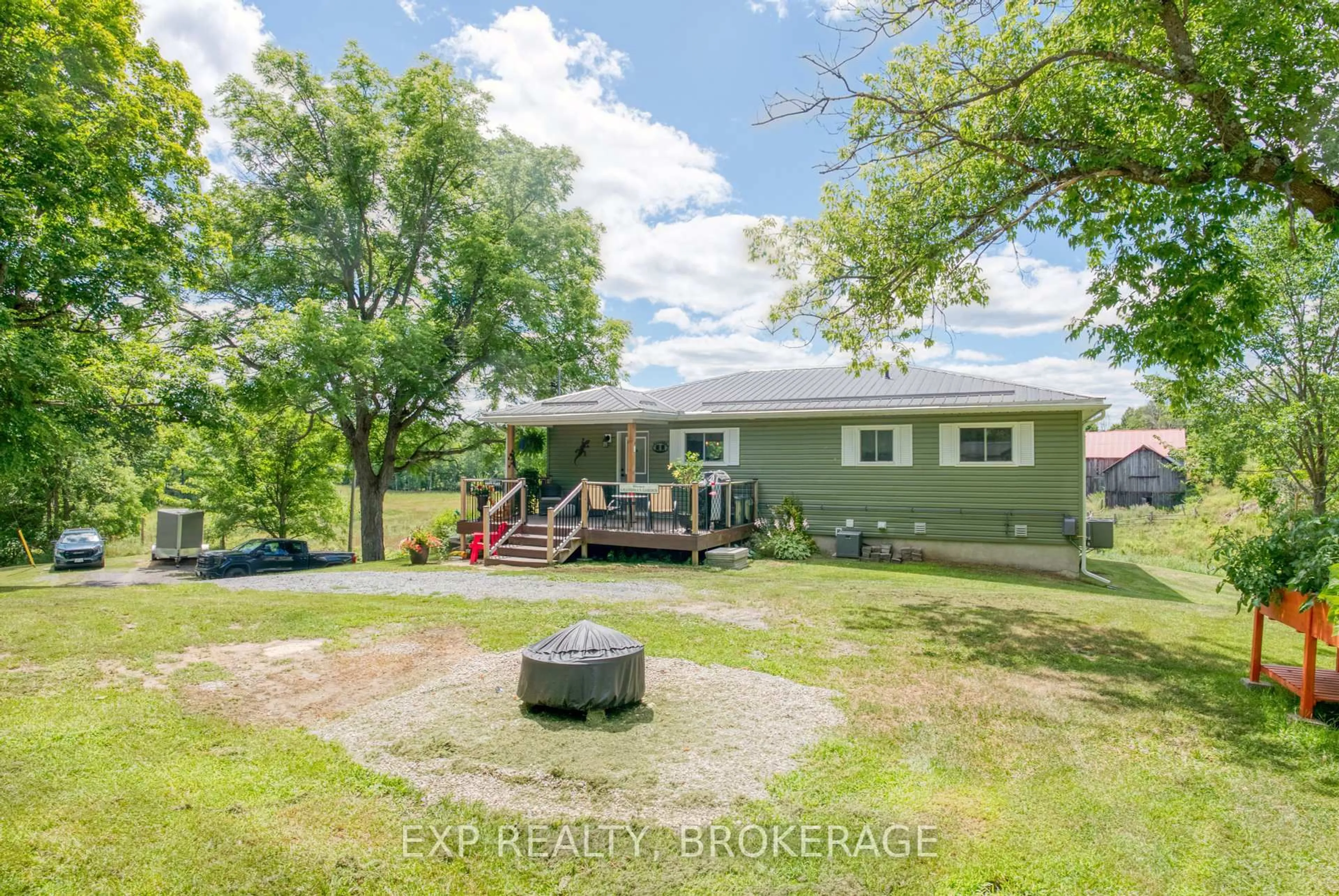 A pic from outside/outdoor area/front of a property/back of a property/a pic from drone, water/lake/river/ocean view for 3069C FIFTH LAKE Rd, Parham Ontario K0H 2K0