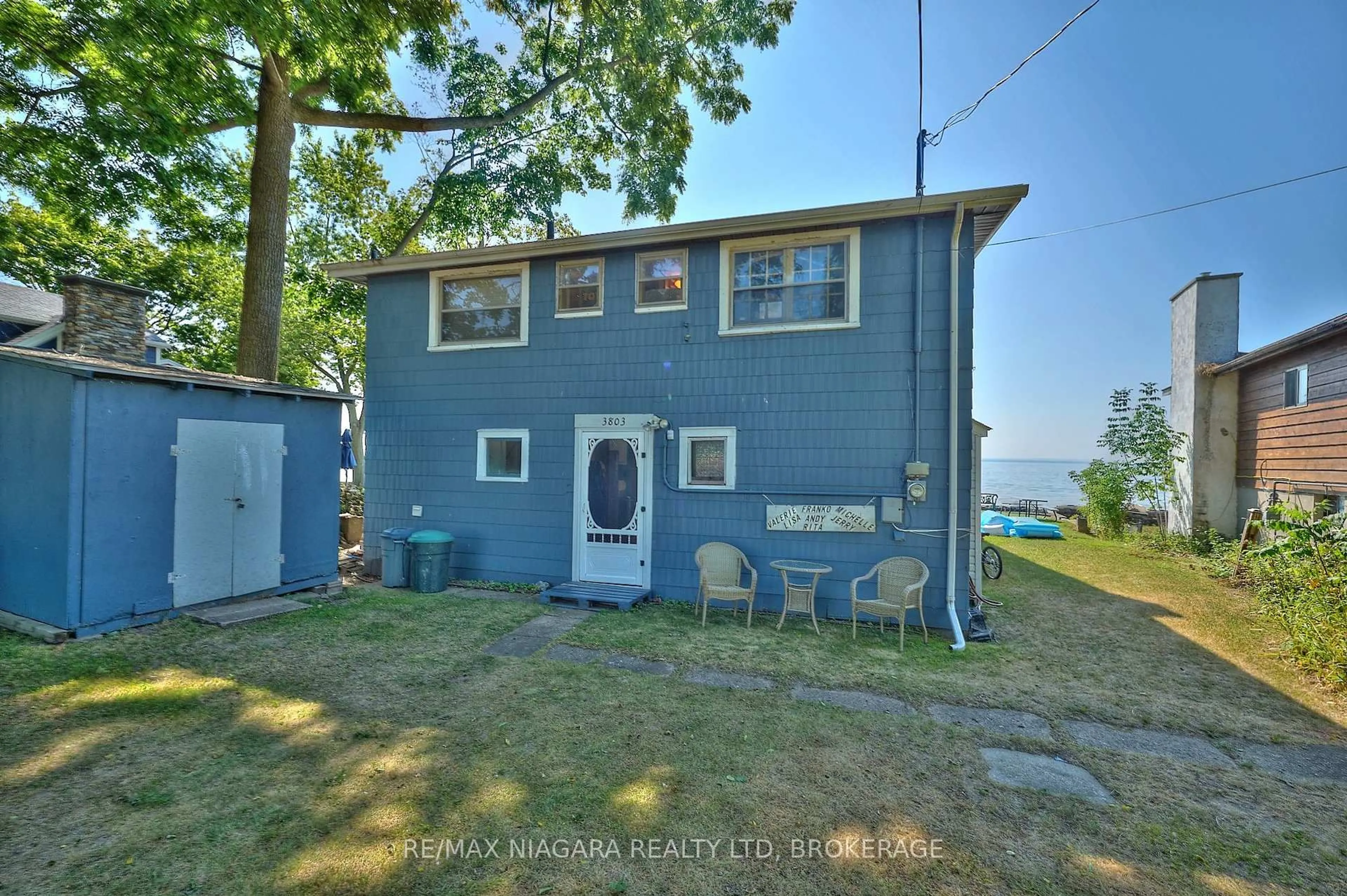 A pic from outside/outdoor area/front of a property/back of a property/a pic from drone, water/lake/river/ocean view for 3803 Terrace Lane, Fort Erie Ontario L0S 1B0