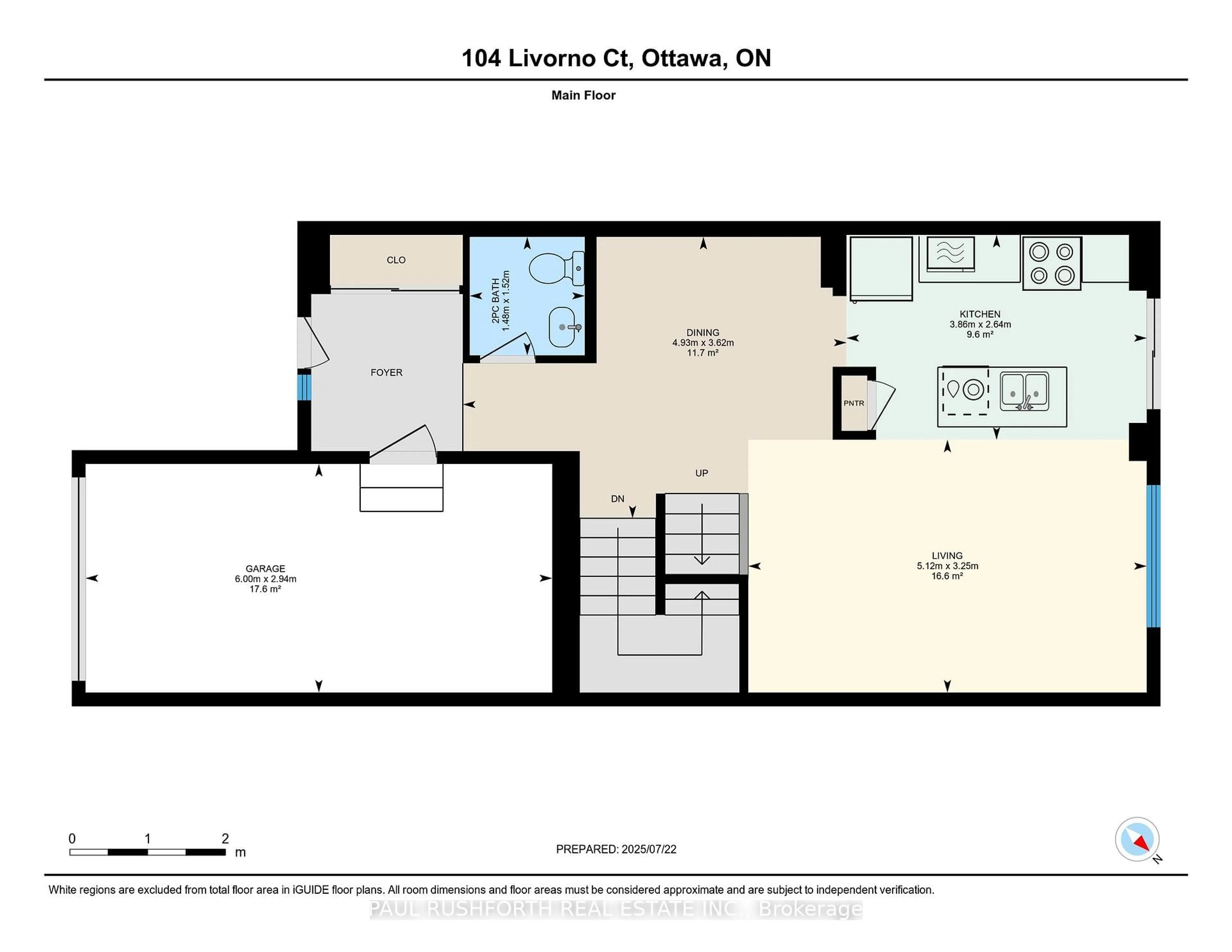 Floor plan for 104 Livorno Crt, Ottawa Ontario K4A 1J1