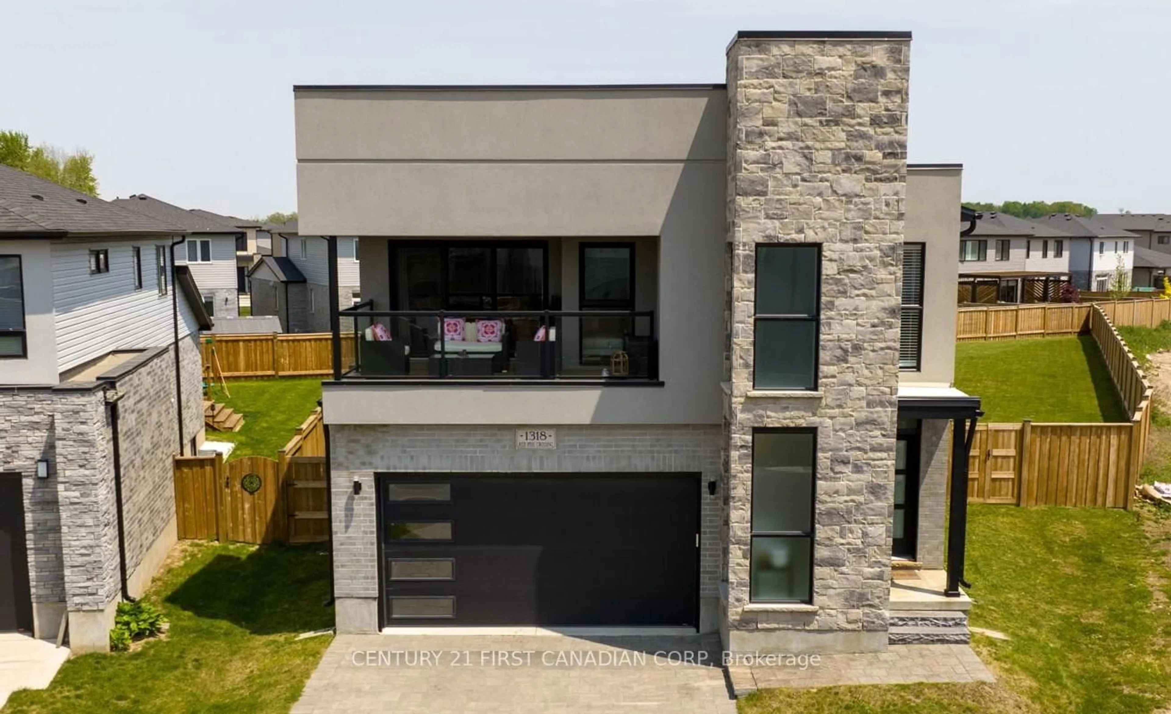 Home with brick exterior material, street for 1318 Red Pine Crossing, London North Ontario N6G 0W1