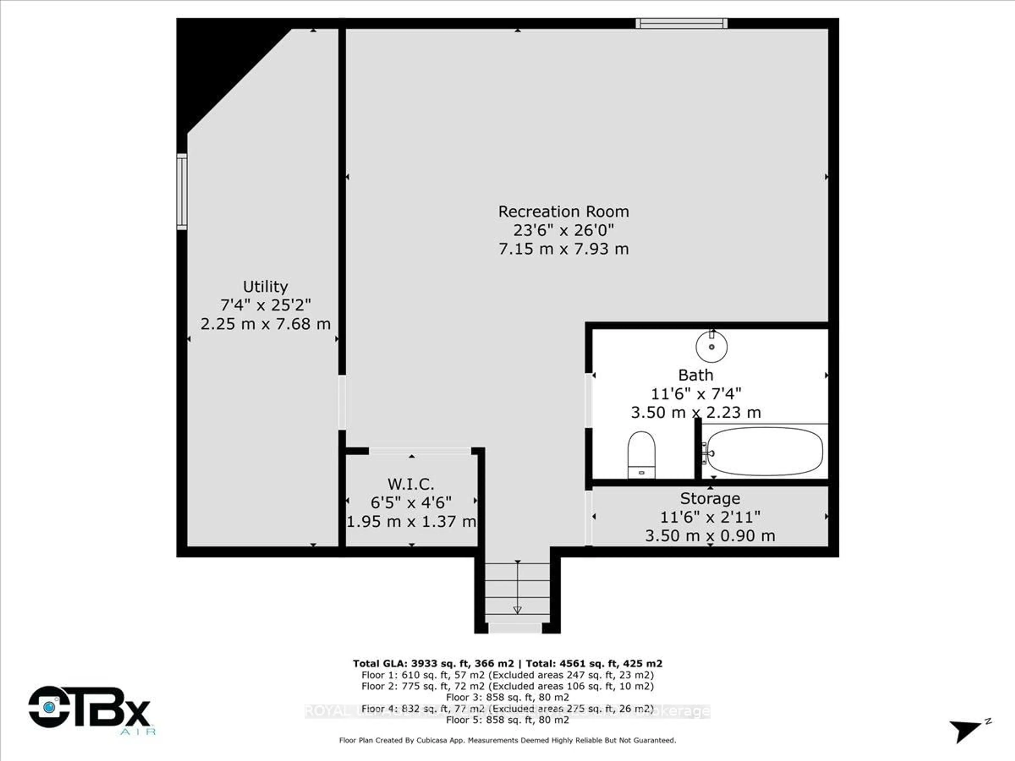 Floor plan for 6 Grandview Ave, Hamilton Ontario L8E 5A5