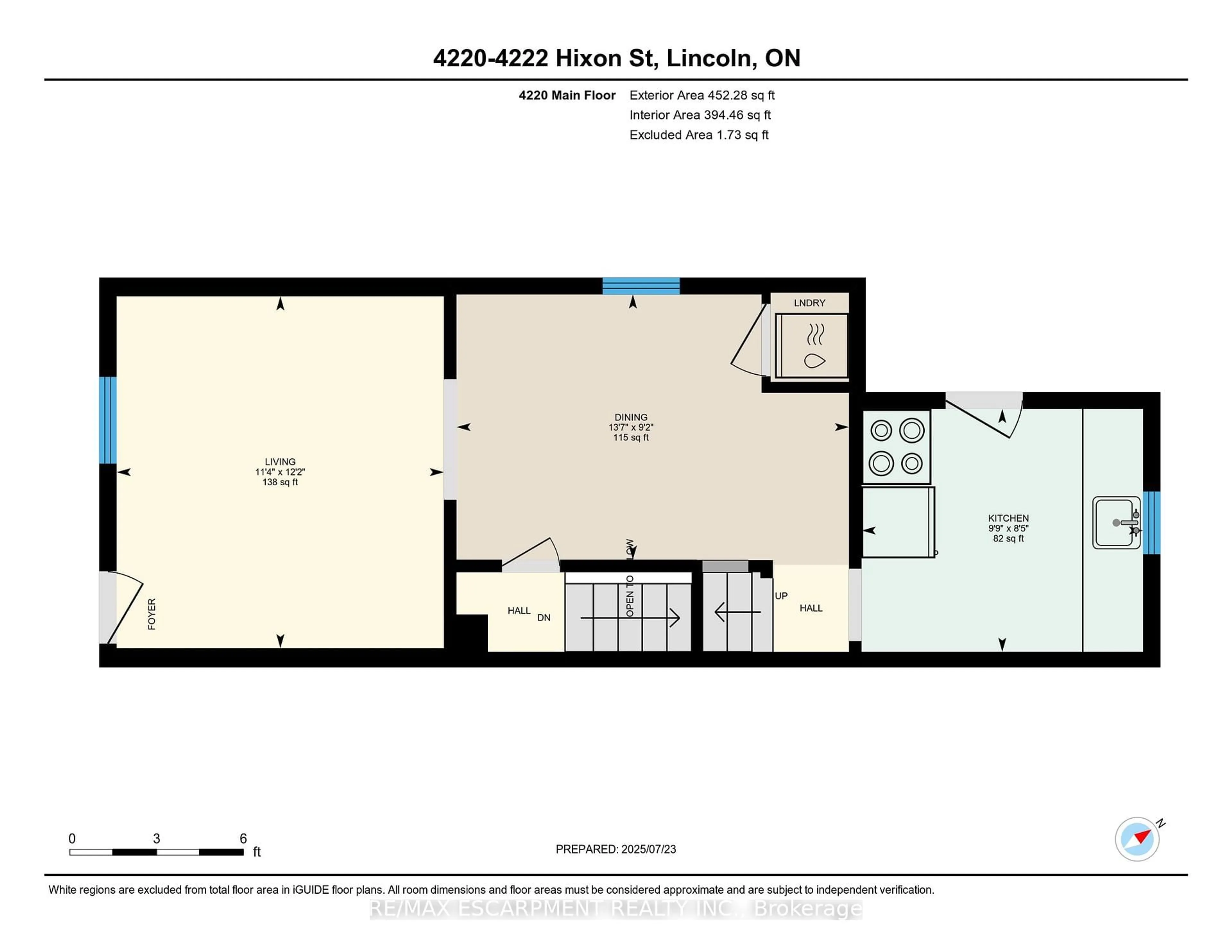 Floor plan for 4220-4222 HIXON St, Lincoln Ontario L3J 0L6