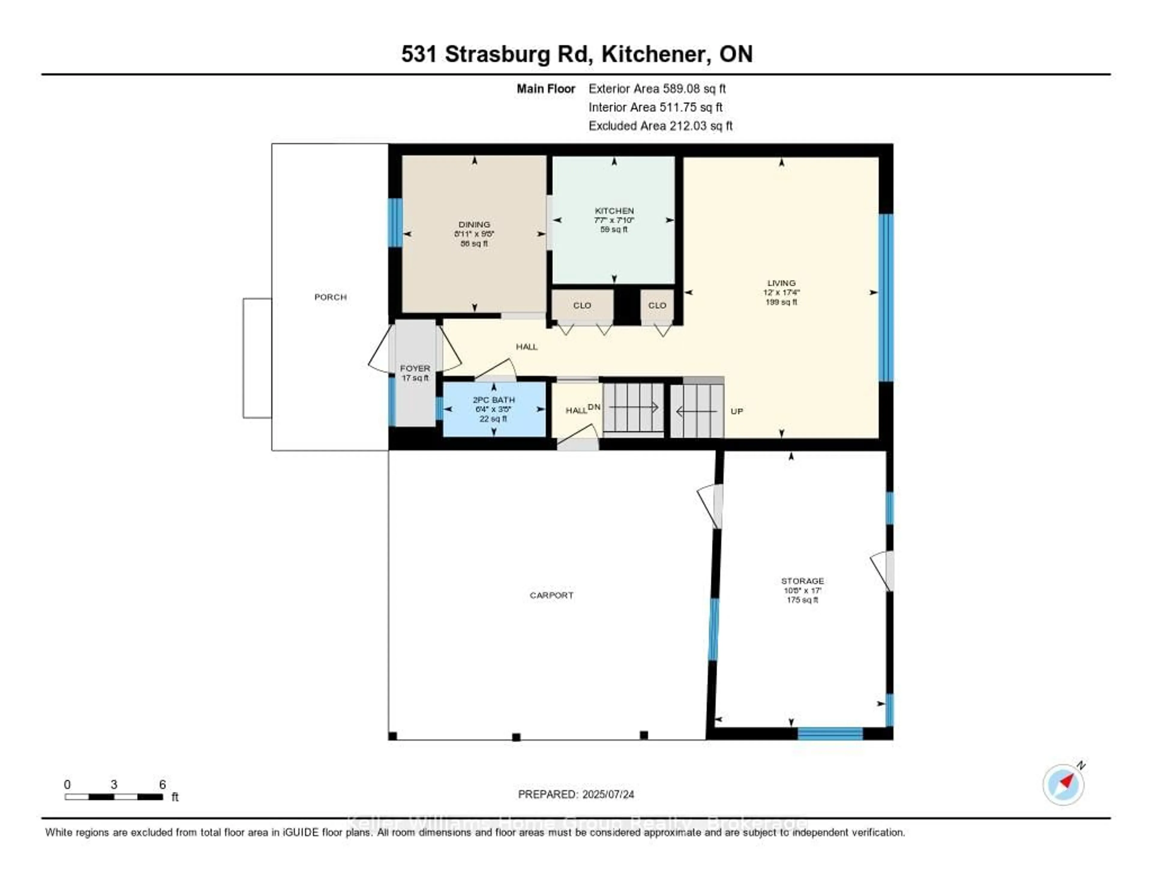 Floor plan for 531 Strasburg Rd, Kitchener Ontario N2E 1P1