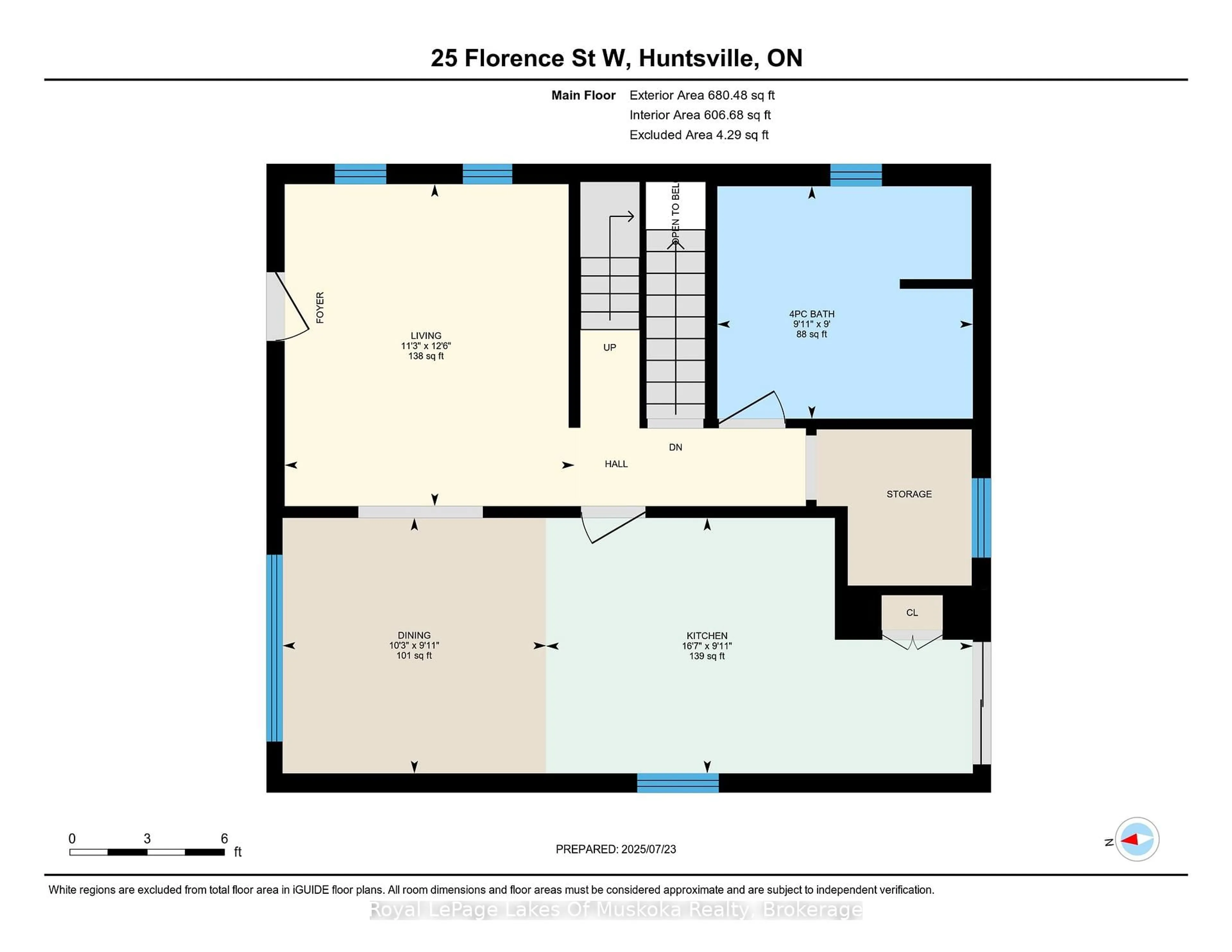 Floor plan for 25 Florence St, Huntsville Ontario P1H 1V4